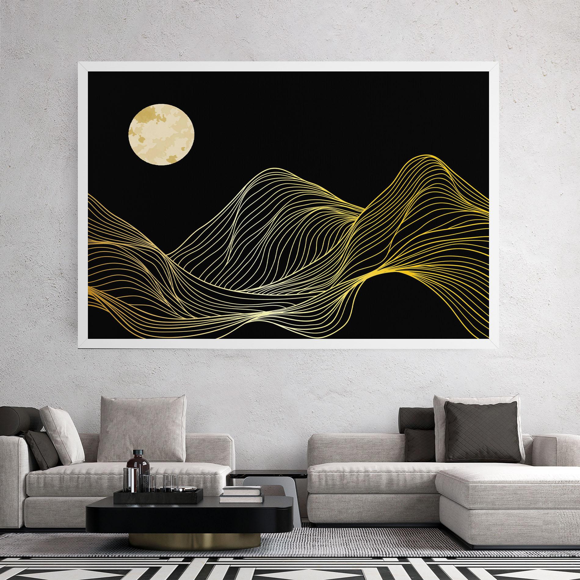 Tablou Canvas Gold Moon mockup 2