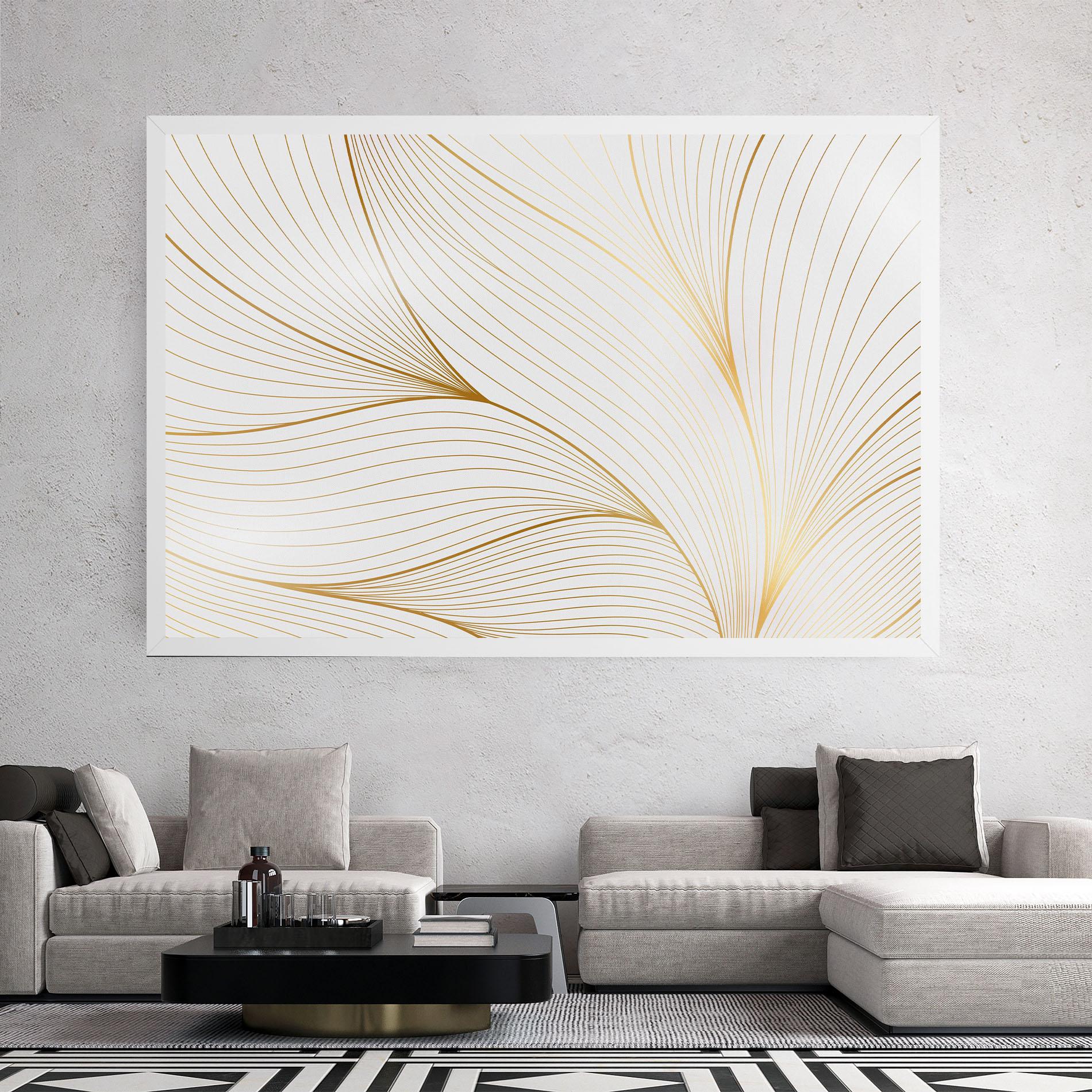 Tablou Canvas Gold Wave mockup 2