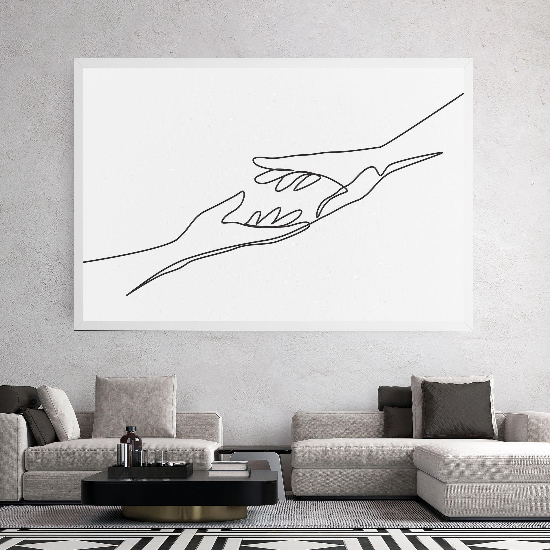 Tablou Canvas Hands Reaching mockup 2