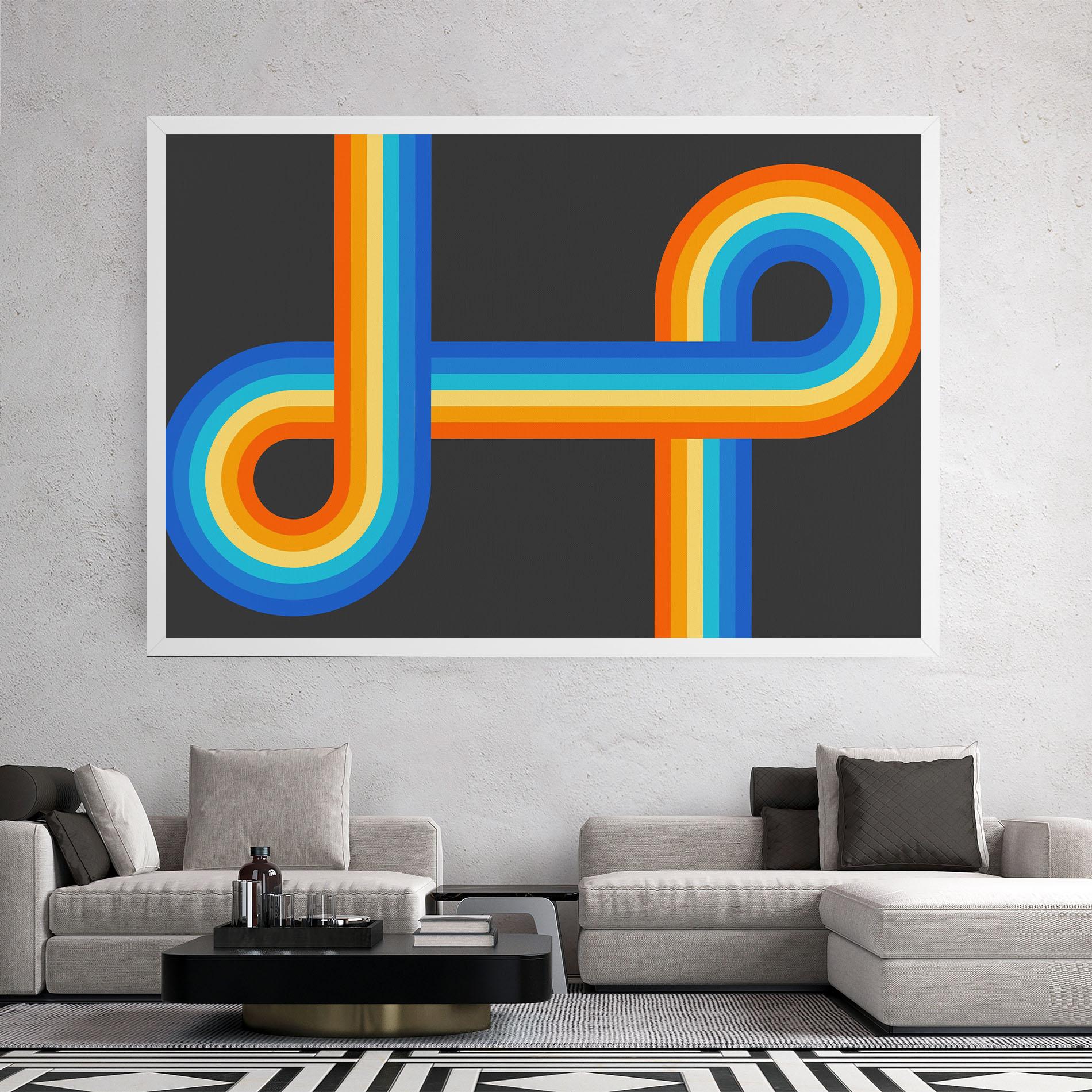 Tablou Canvas Vintage Ranbow mockup 2