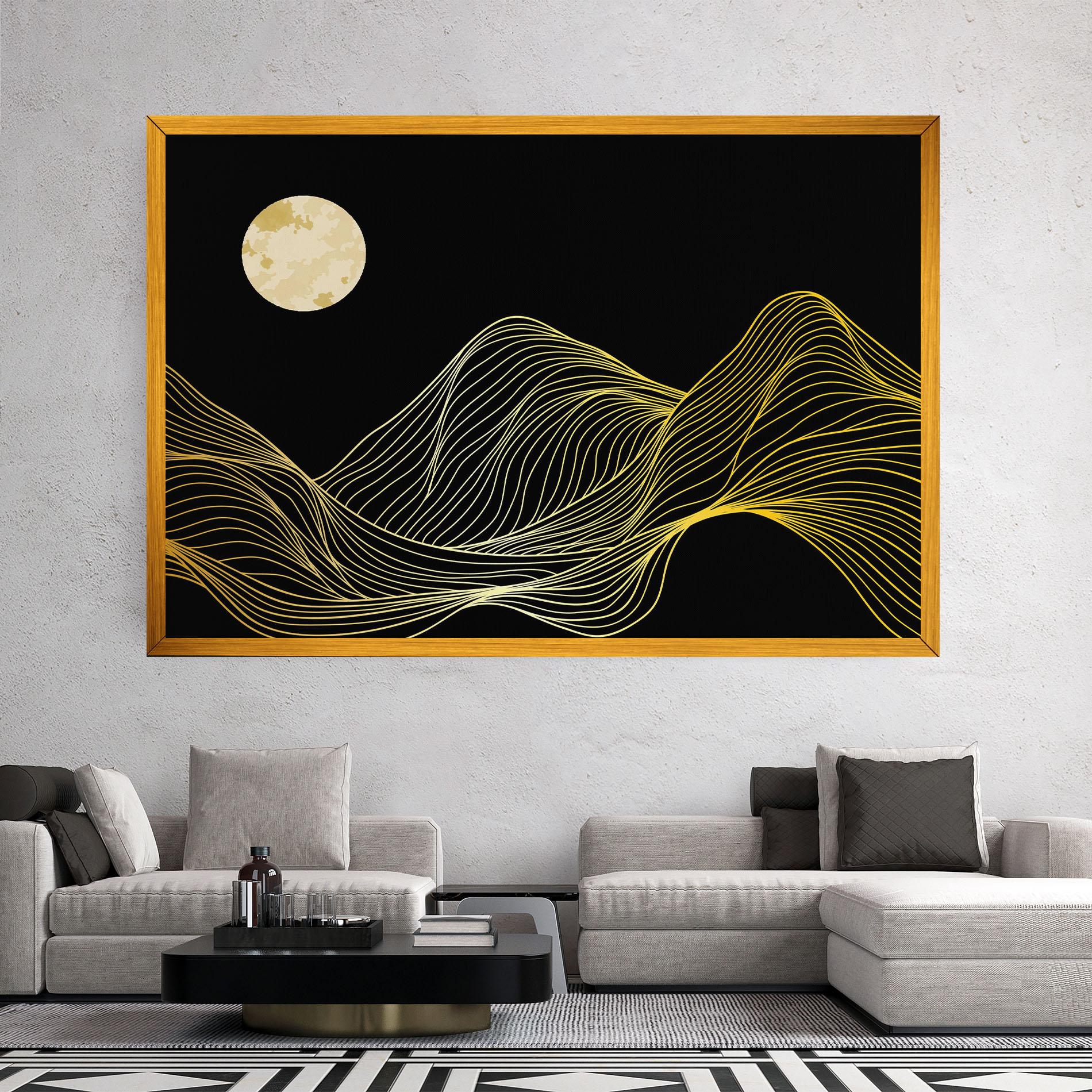 Tablou Canvas Gold Moon mockup 2