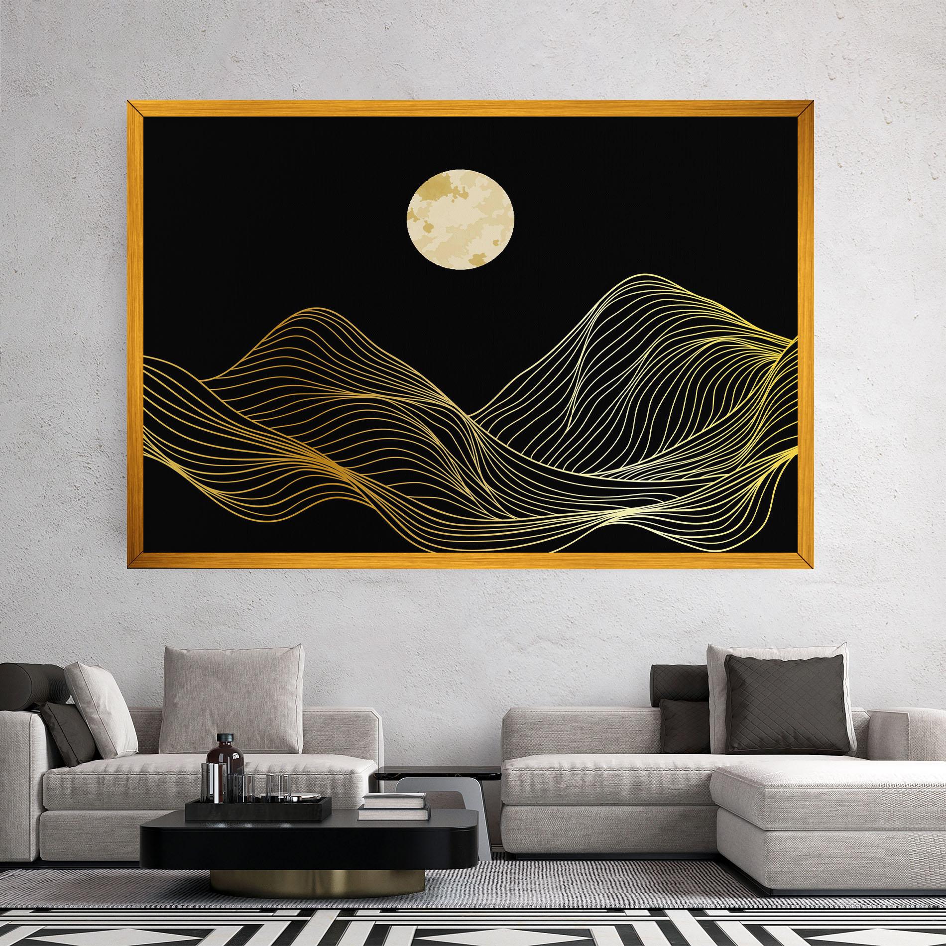 Tablou Canvas Golden Moon mockup 2