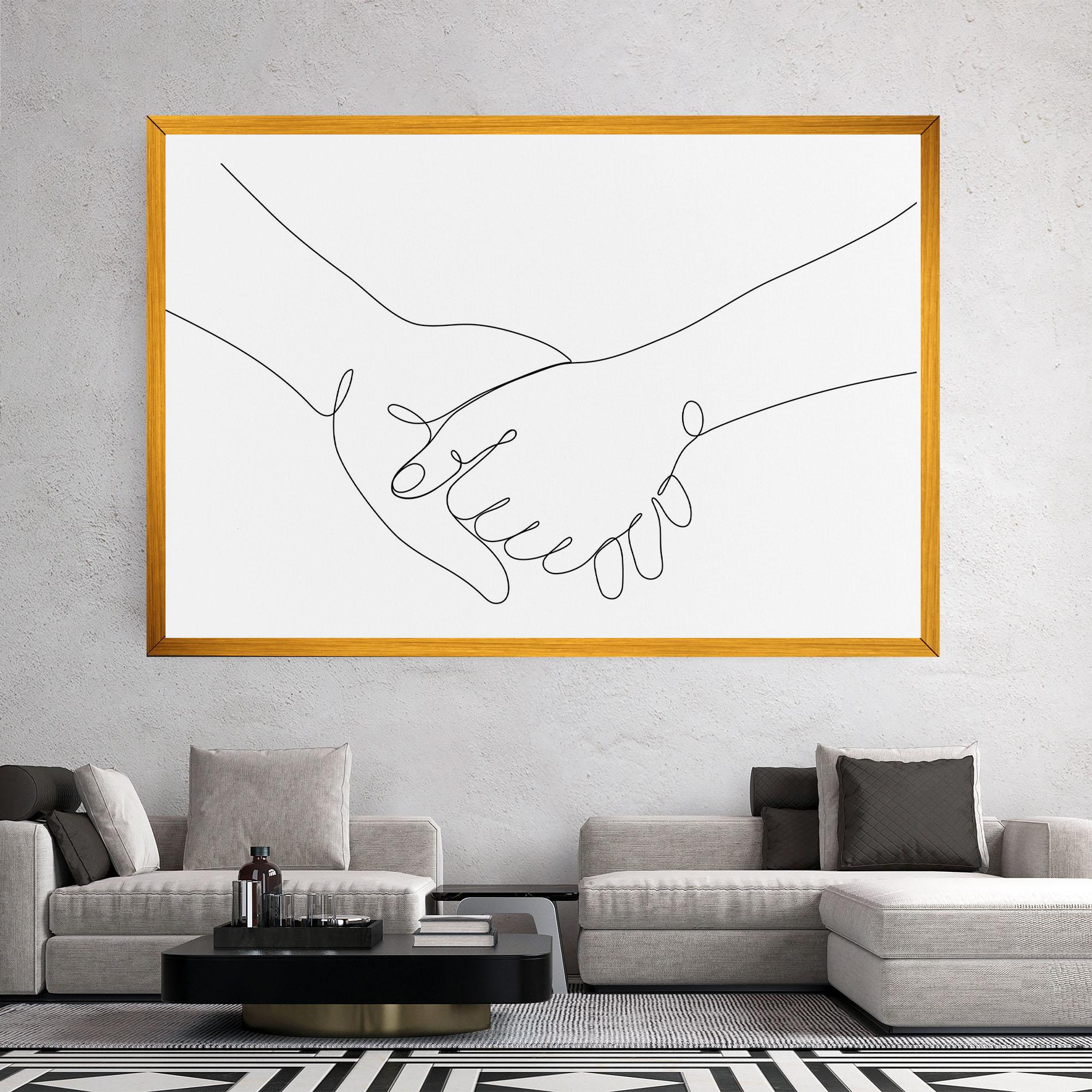 Tablou Canvas Minimalistic Hands mockup 2