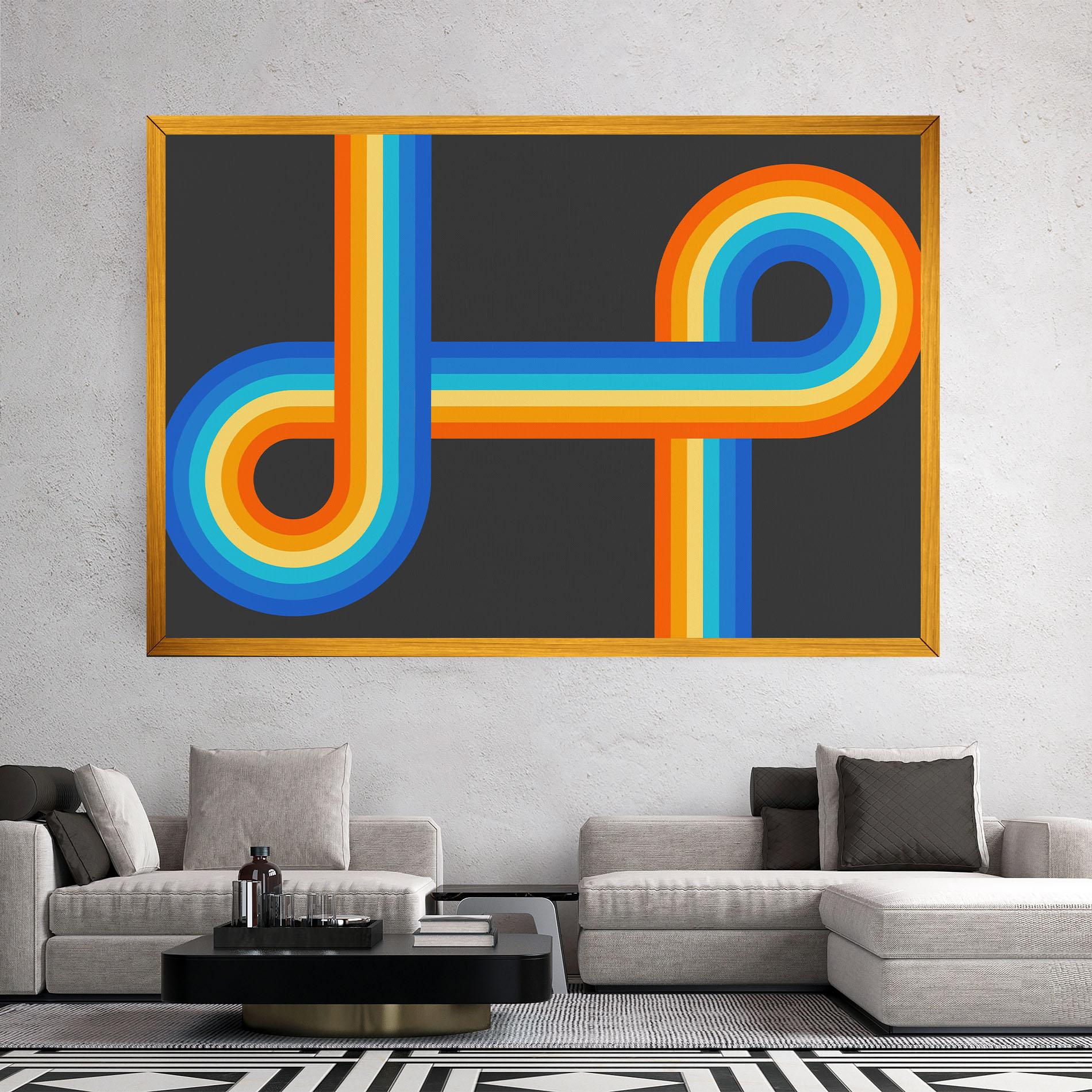 Tablou Canvas Vintage Ranbow mockup 2