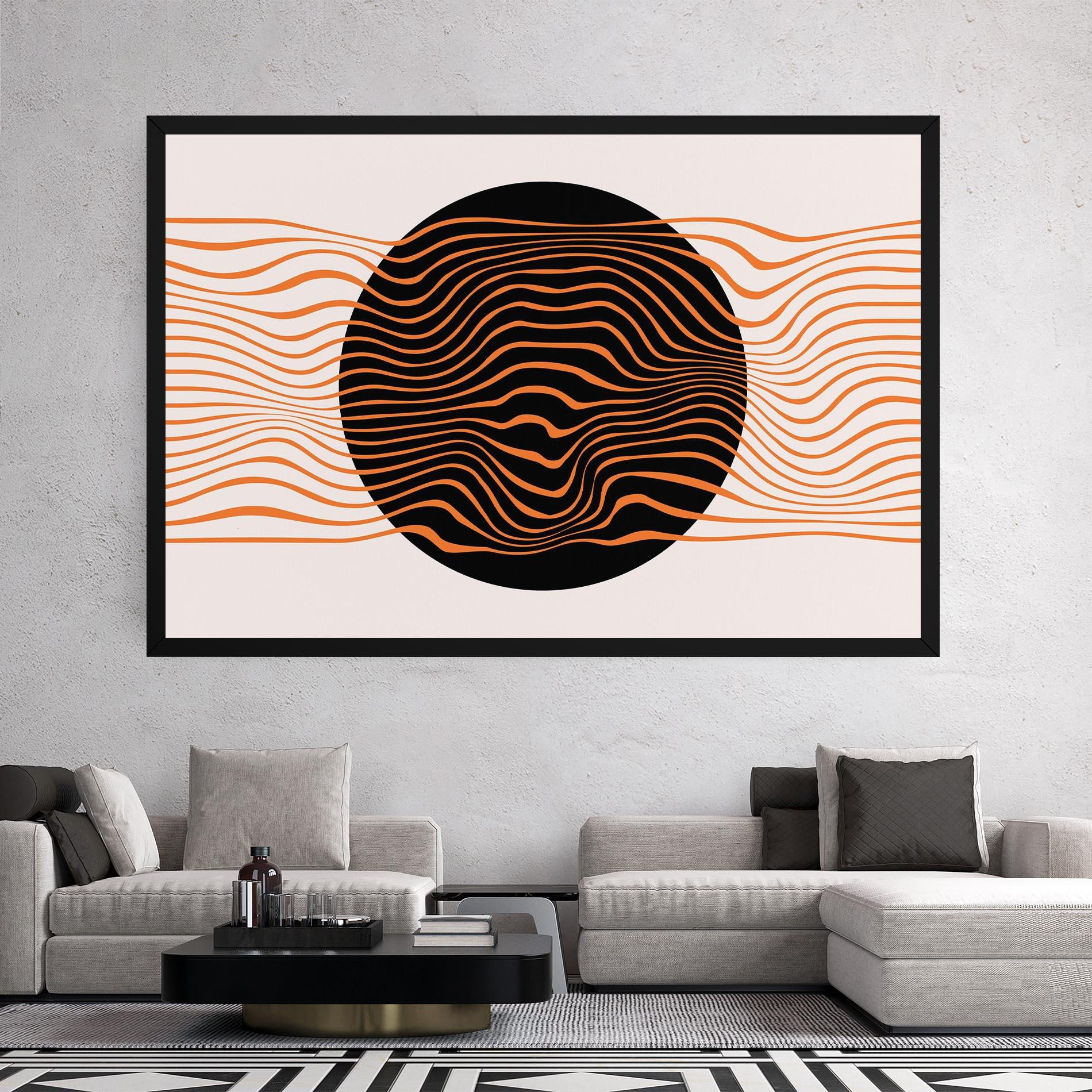 Tablou Canvas Black Circle mockup 2