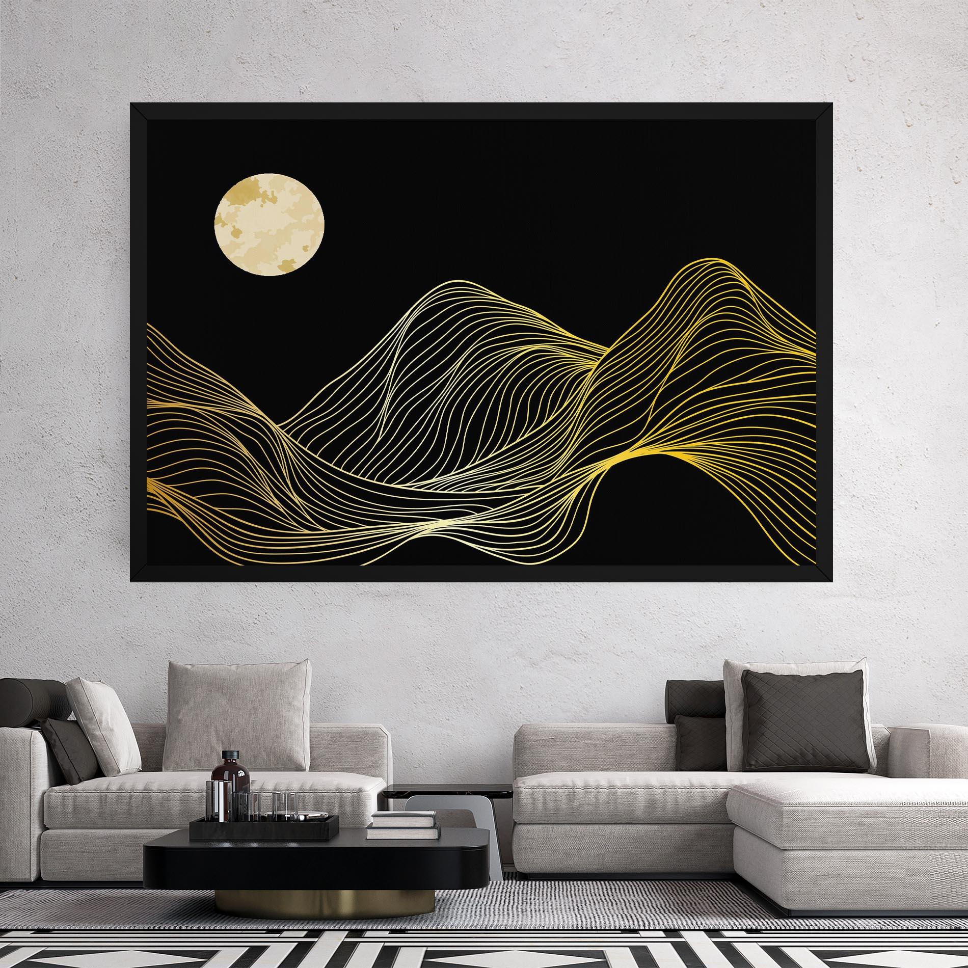 Tablou Canvas Gold Moon mockup 2