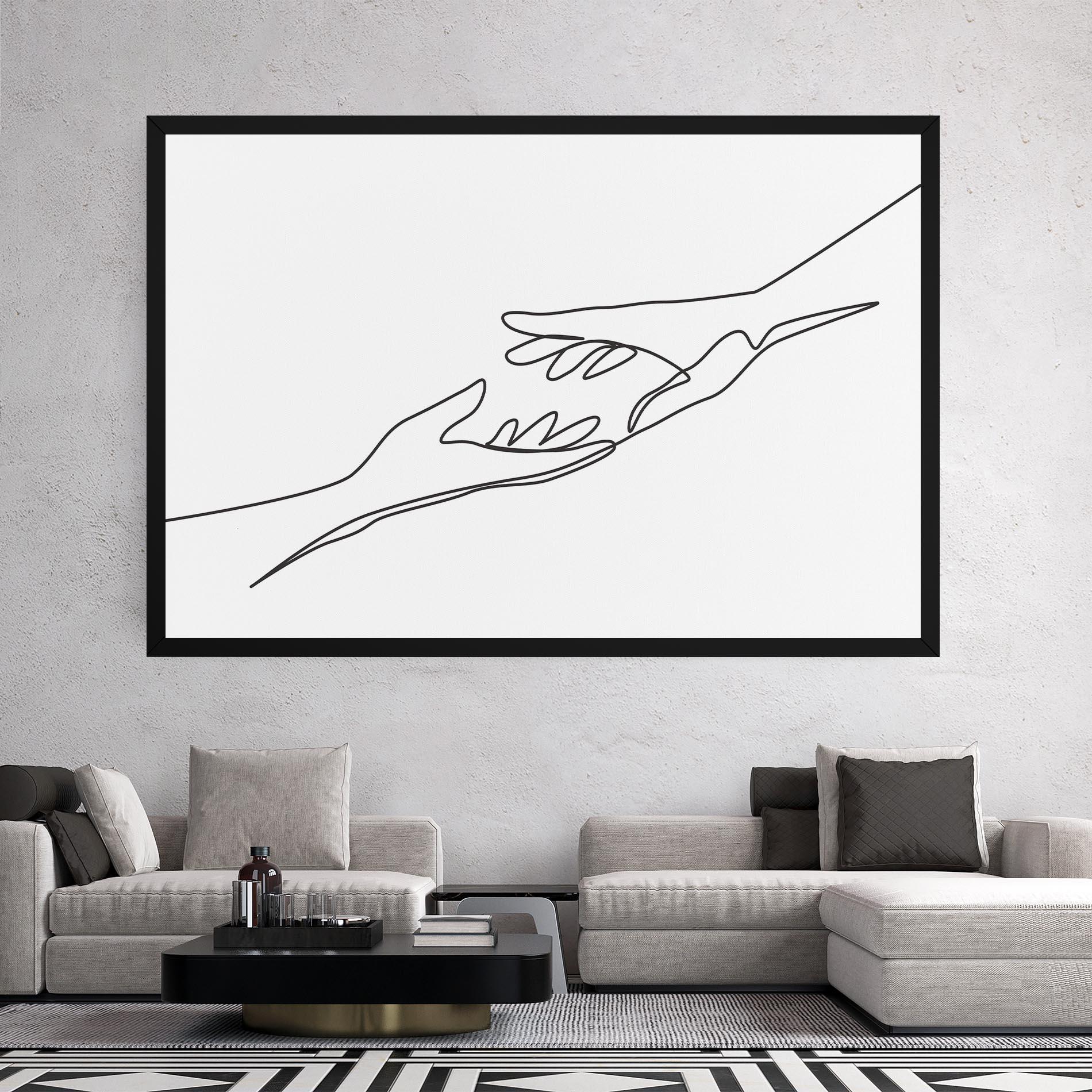 Tablou Canvas Hands Reaching mockup 2
