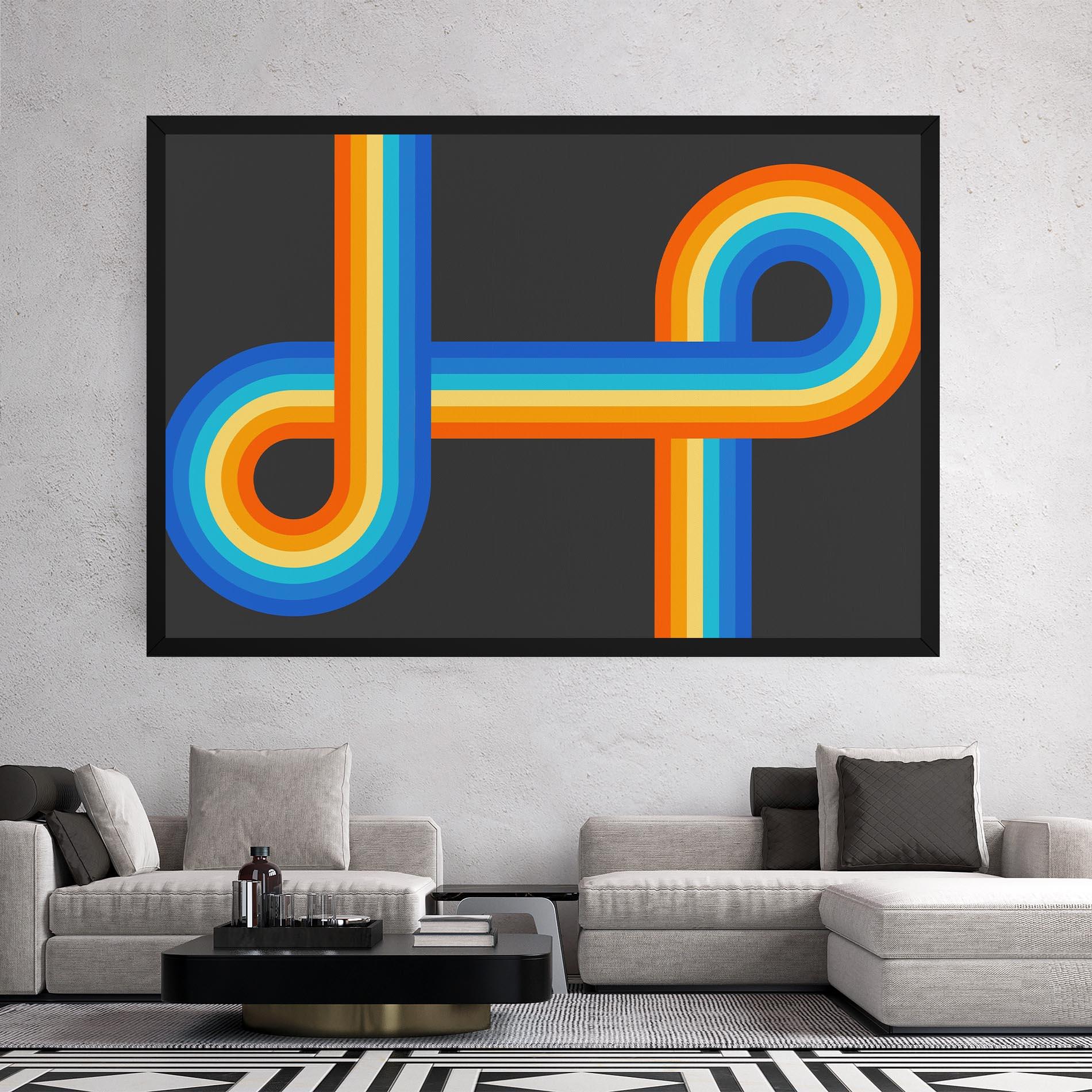 Tablou Canvas Vintage Ranbow mockup 2