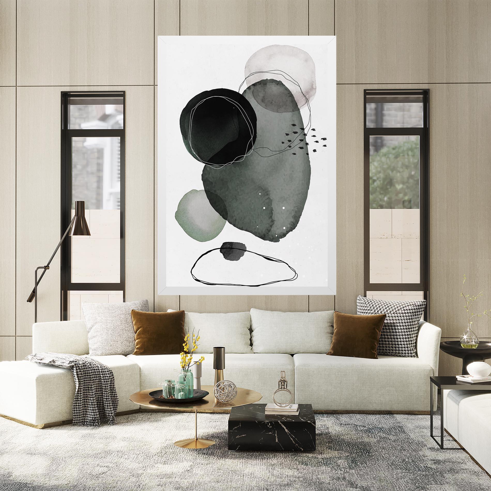 Tablou Canvas Green Watercolor mockup 2