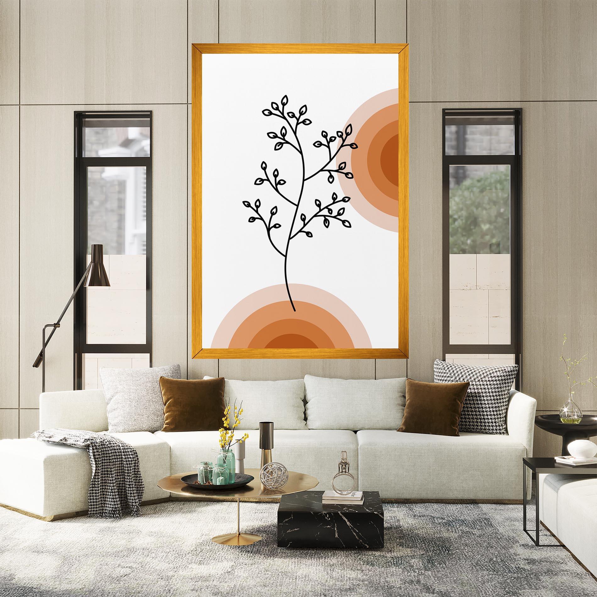 Tablou Canvas Plant Orange Circle mockup 2