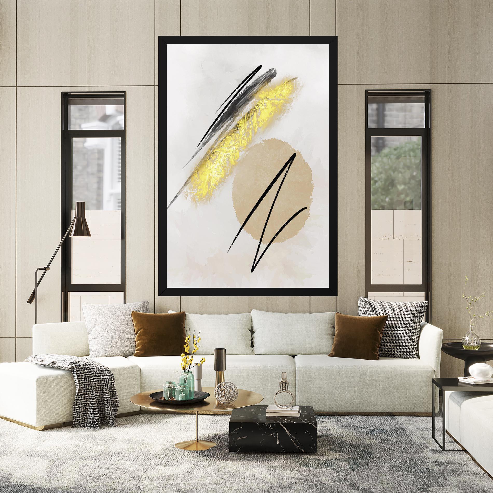 Tablou Canvas Gold Brush mockup 2