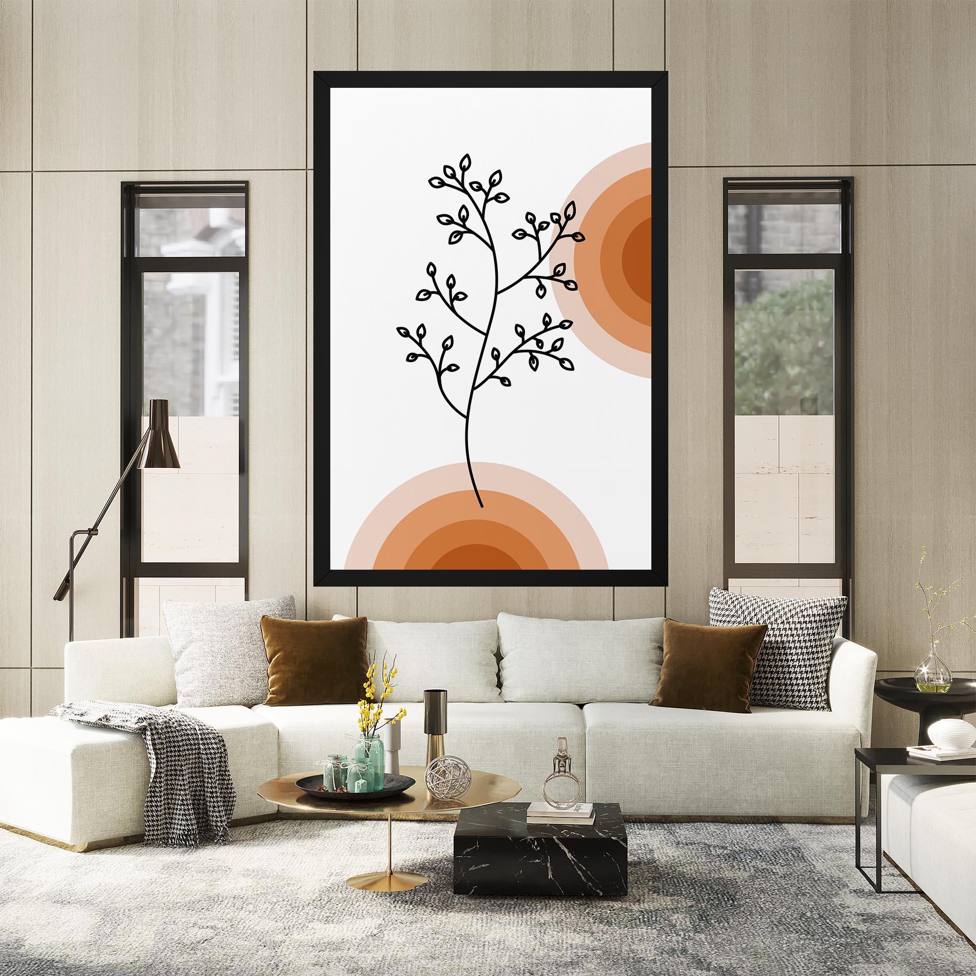 Tablou Canvas Plant Orange Circle mockup 2
