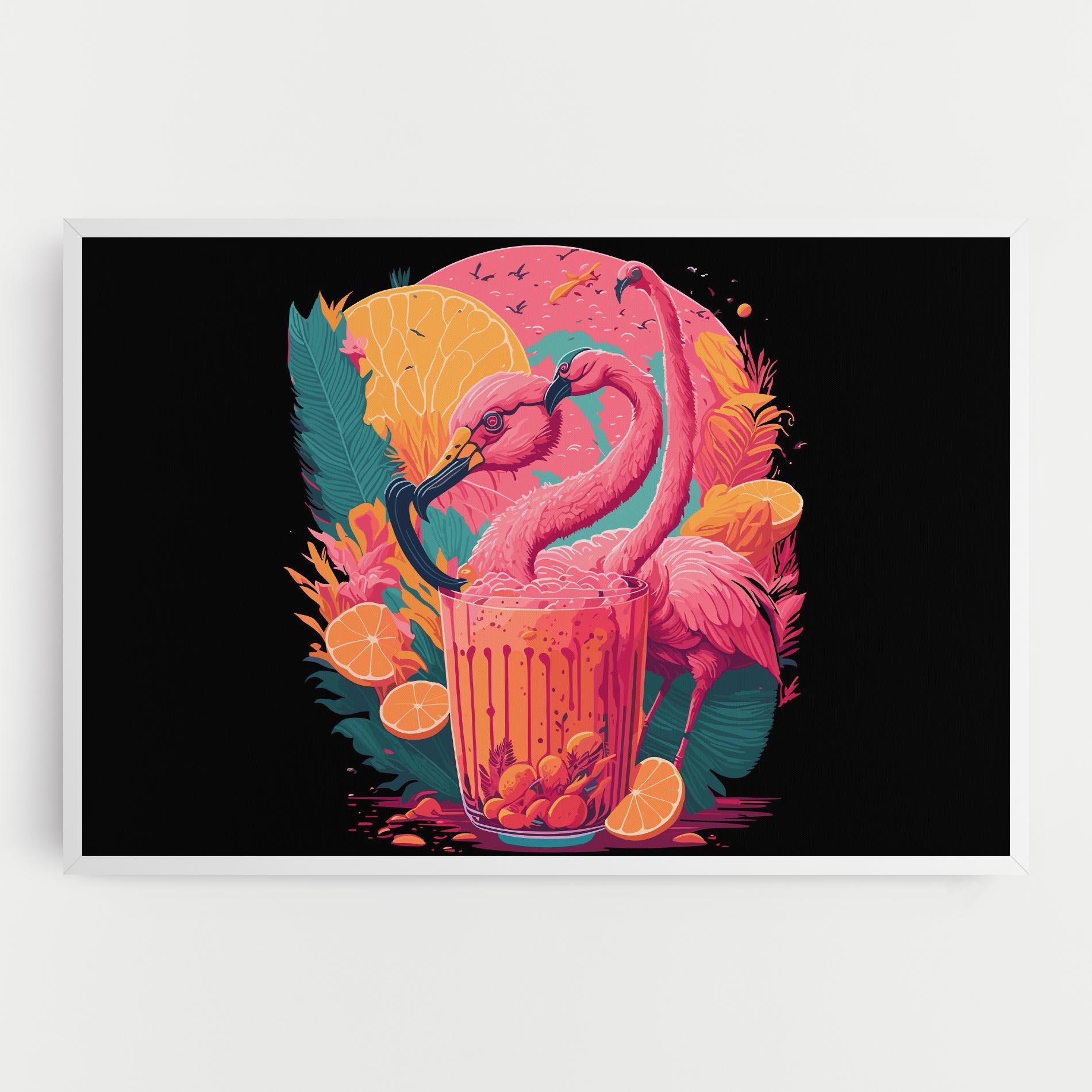 Tablou Canvas Pink Bird Drink mockup 0