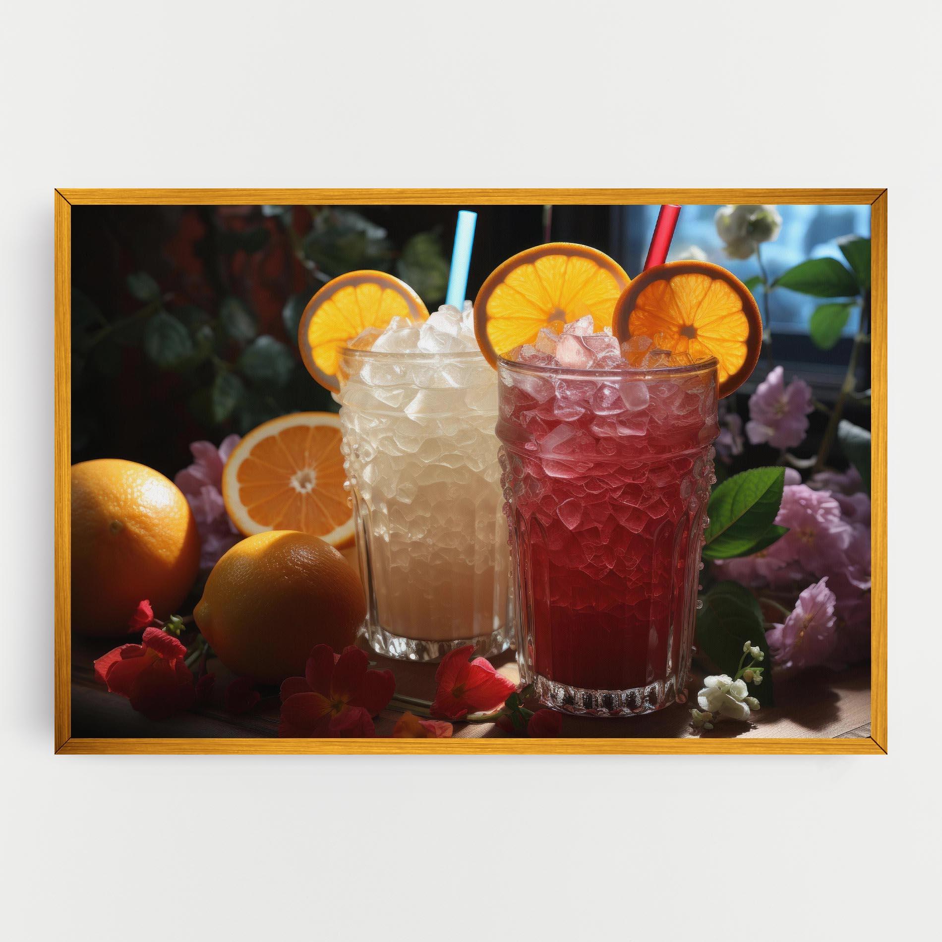 Tablou Canvas Citrus Smoothie Drink mockup 0