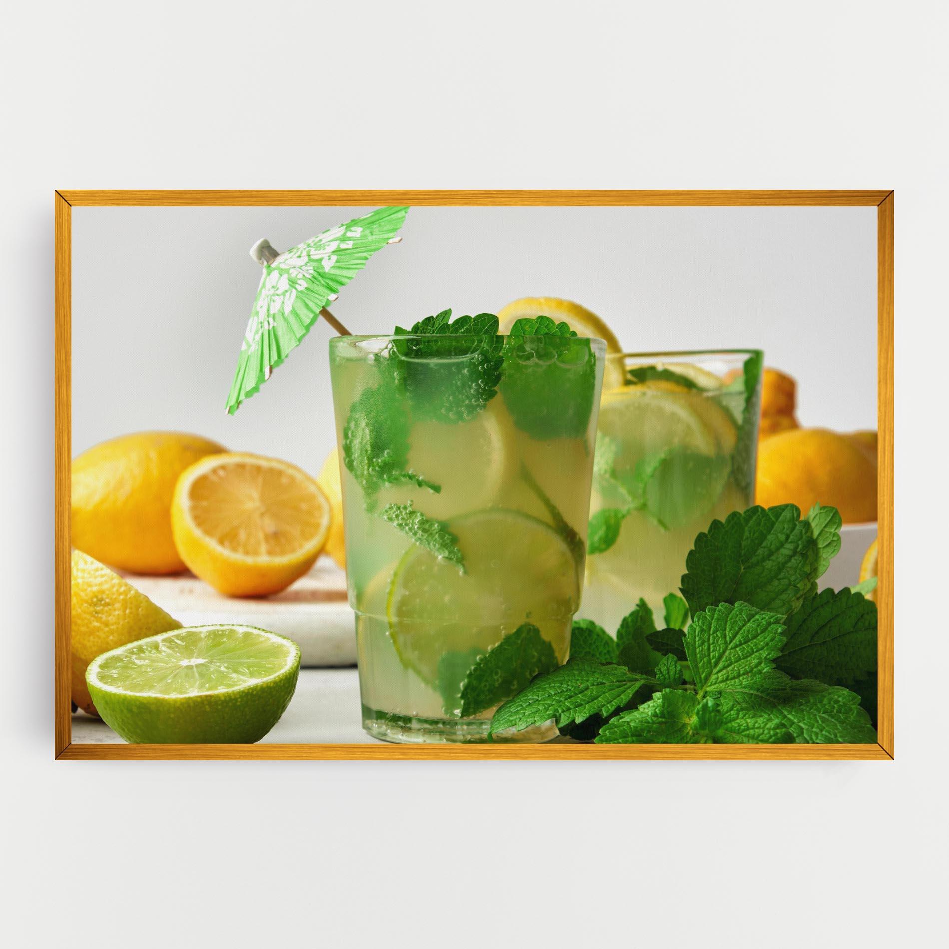Tablou Canvas Mint Leaves Lemonade mockup 0
