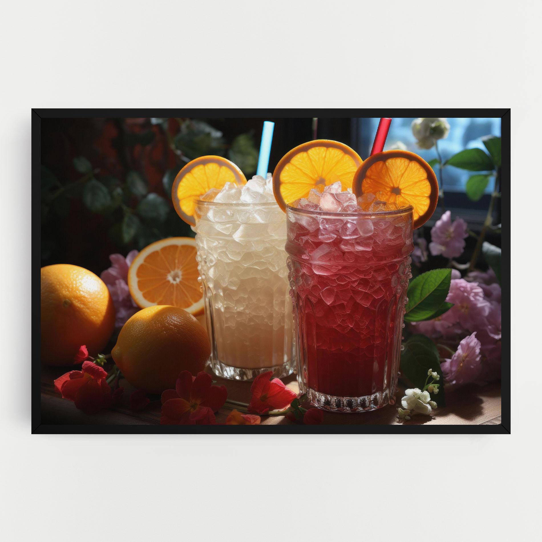 Tablou Canvas Citrus Smoothie Drink mockup 0