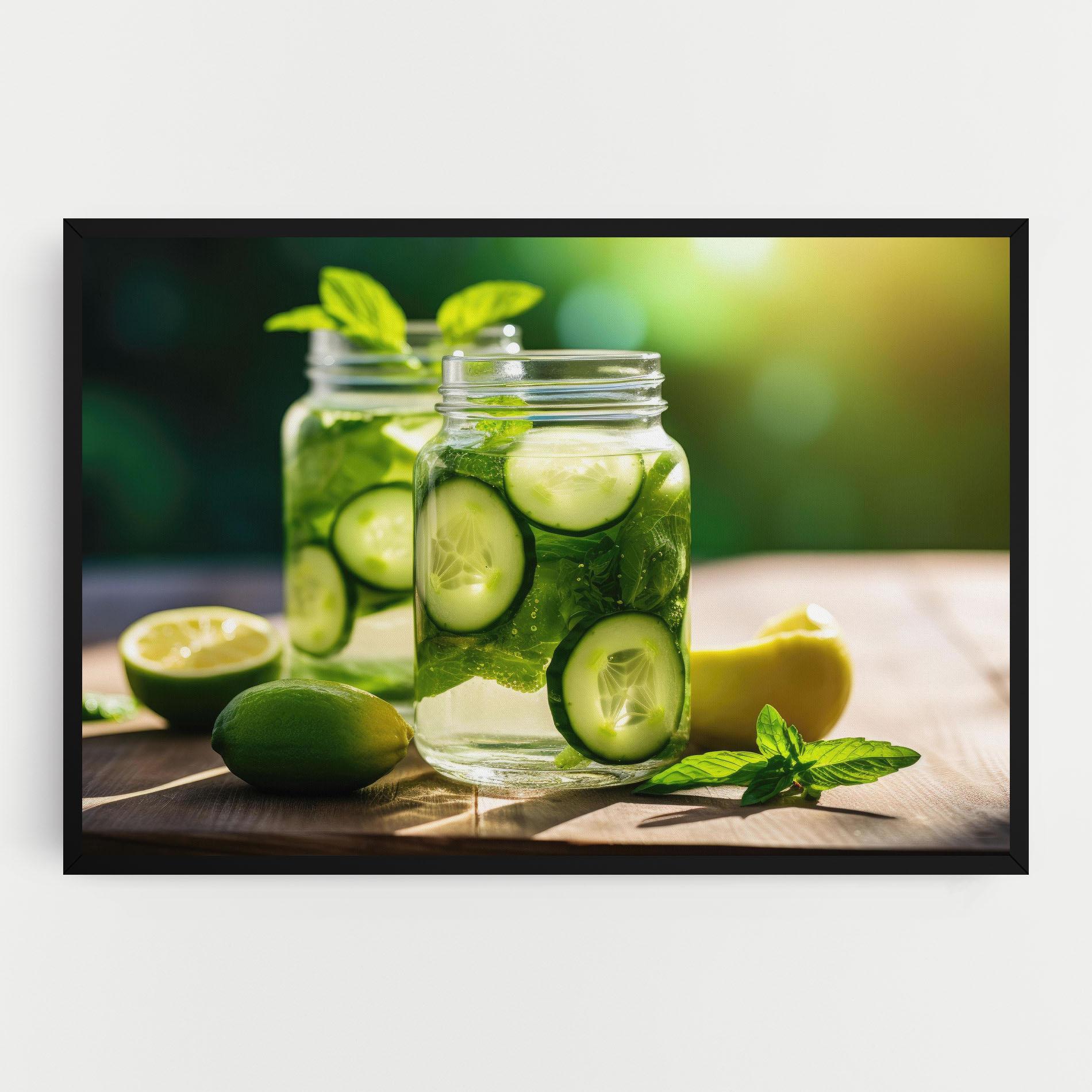 Tablou Canvas Cold Drink Cucumber mockup 0