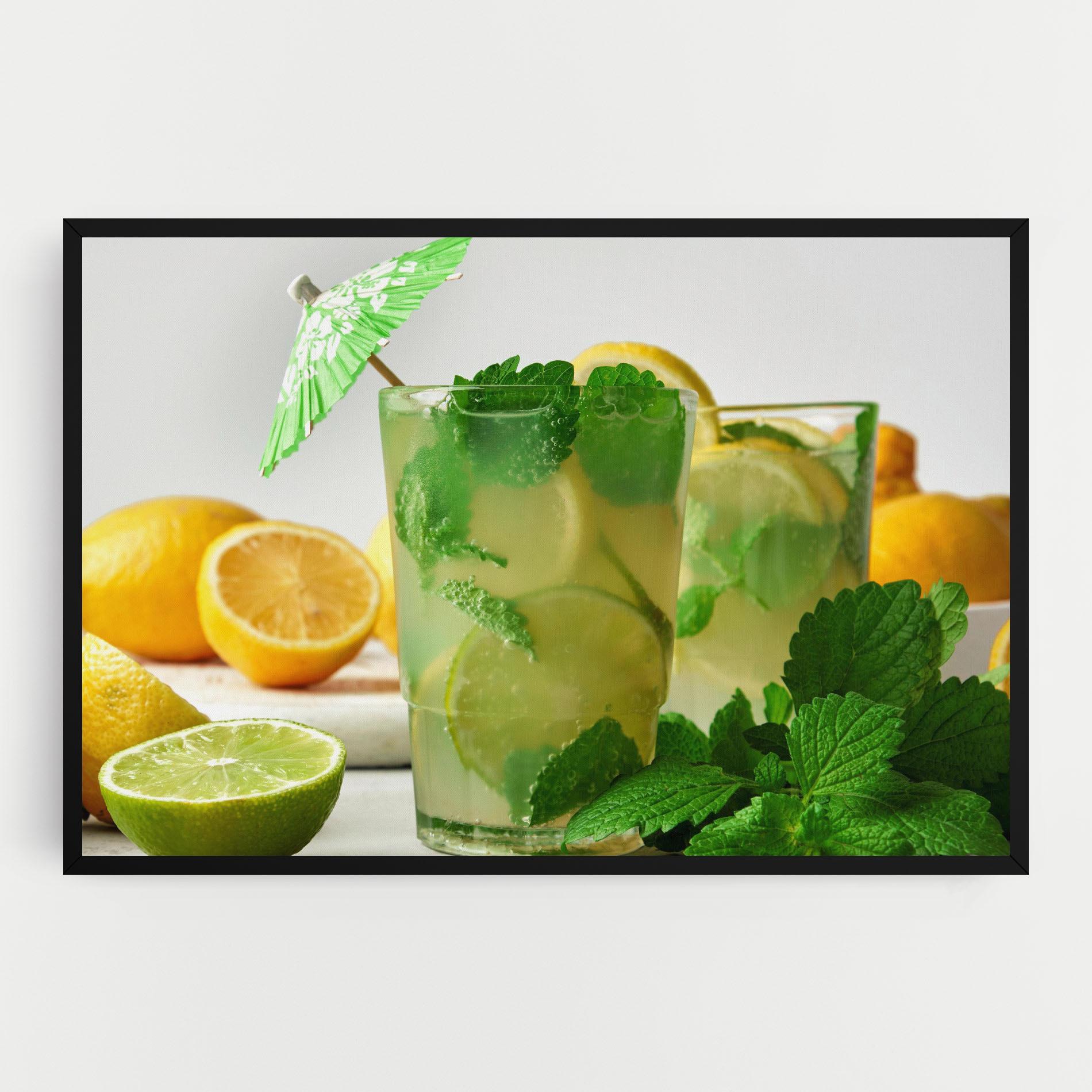 Tablou Canvas Mint Leaves Lemonade mockup 0