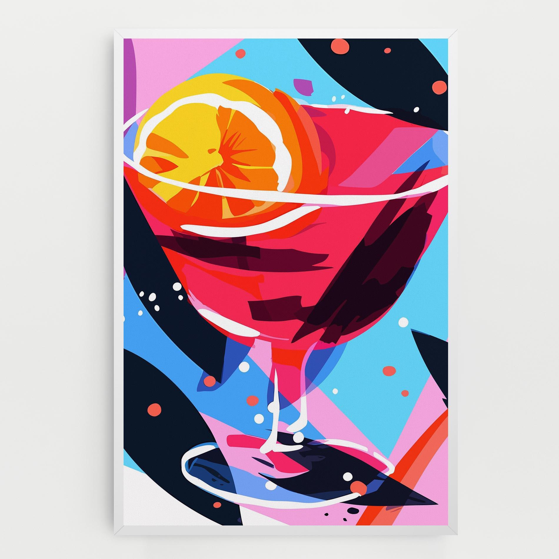 Tablou Canvas Red Cocktail Art mockup 0
