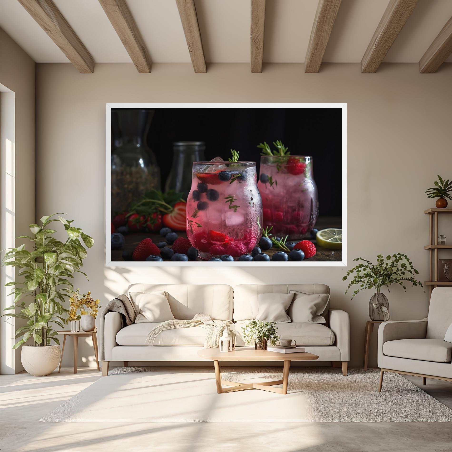 Tablou Canvas Berry Ice Drink mockup 6