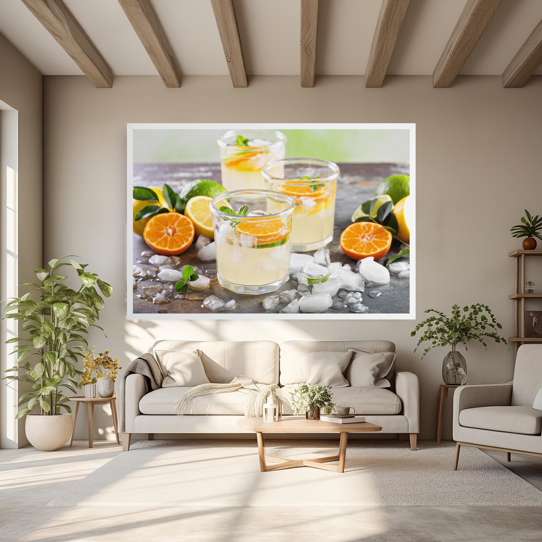 Tablou Canvas Citrus Fruit Lemonade mockup 6