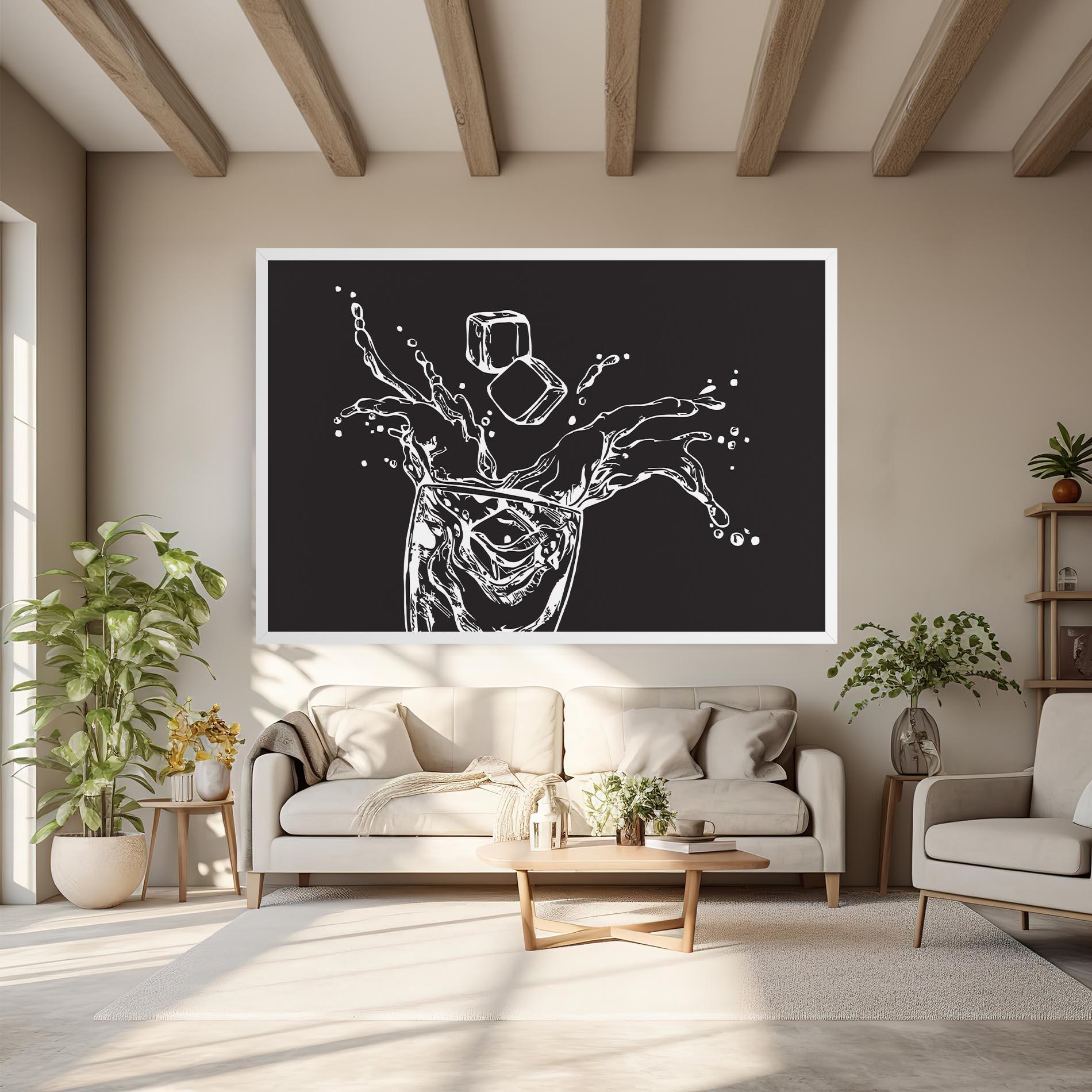 Tablou Canvas Ice Splash Drink mockup 6