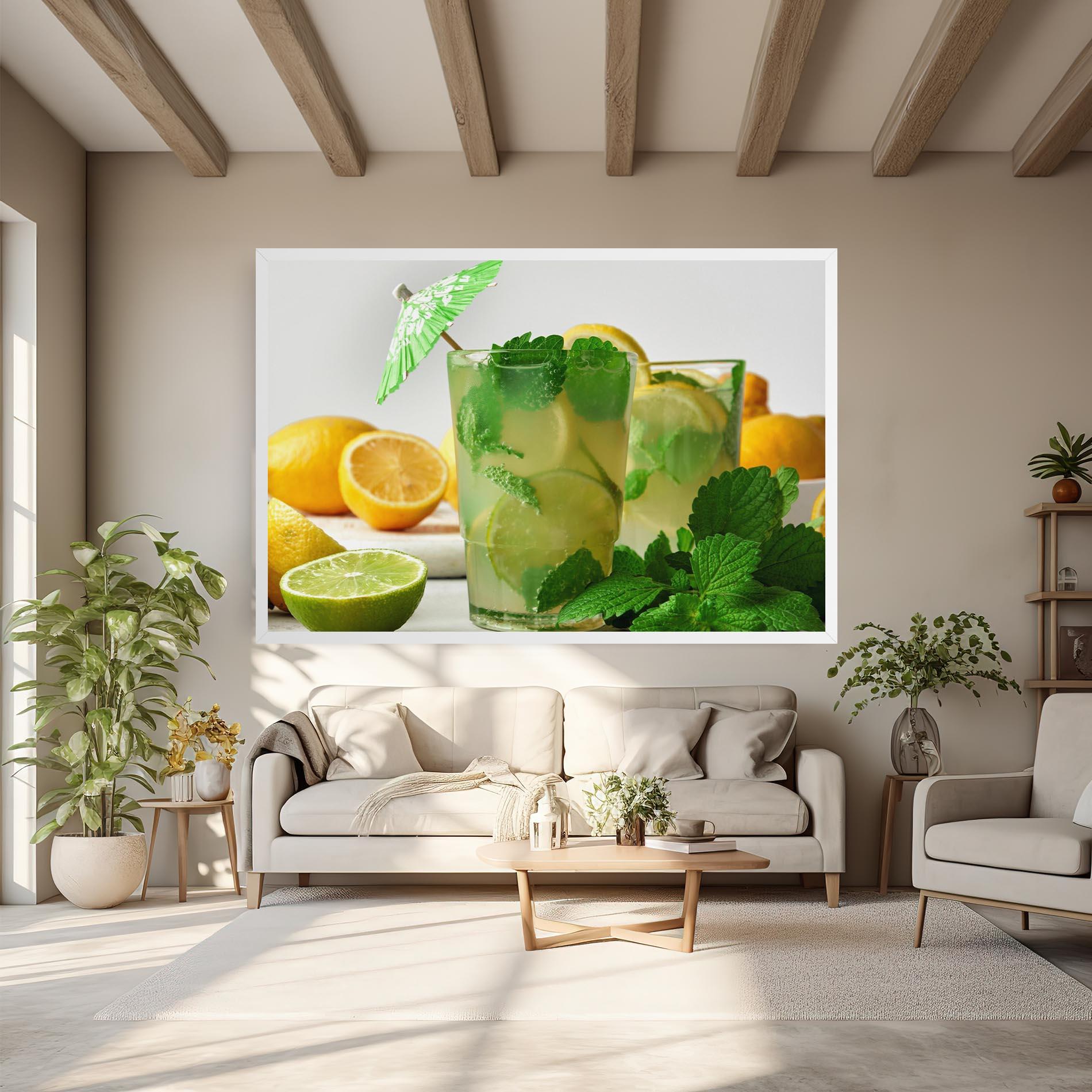 Tablou Canvas Mint Leaves Lemonade mockup 6