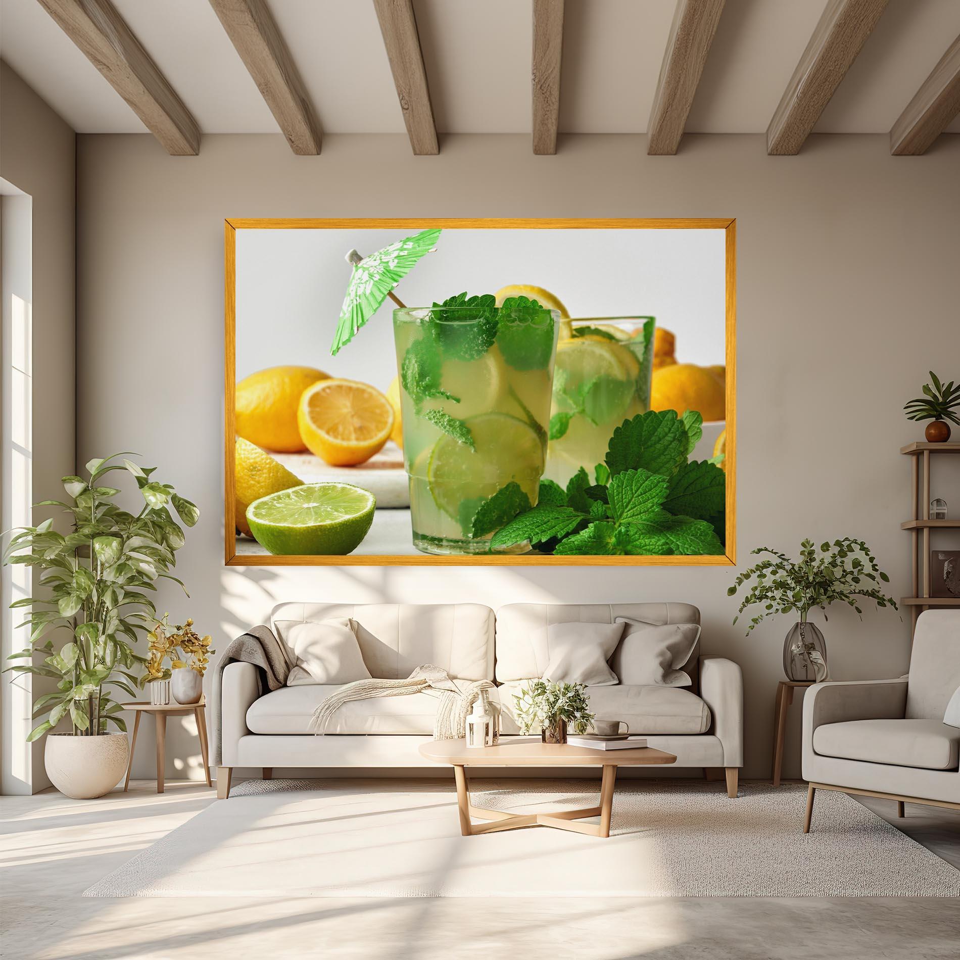 Tablou Canvas Mint Leaves Lemonade mockup 6