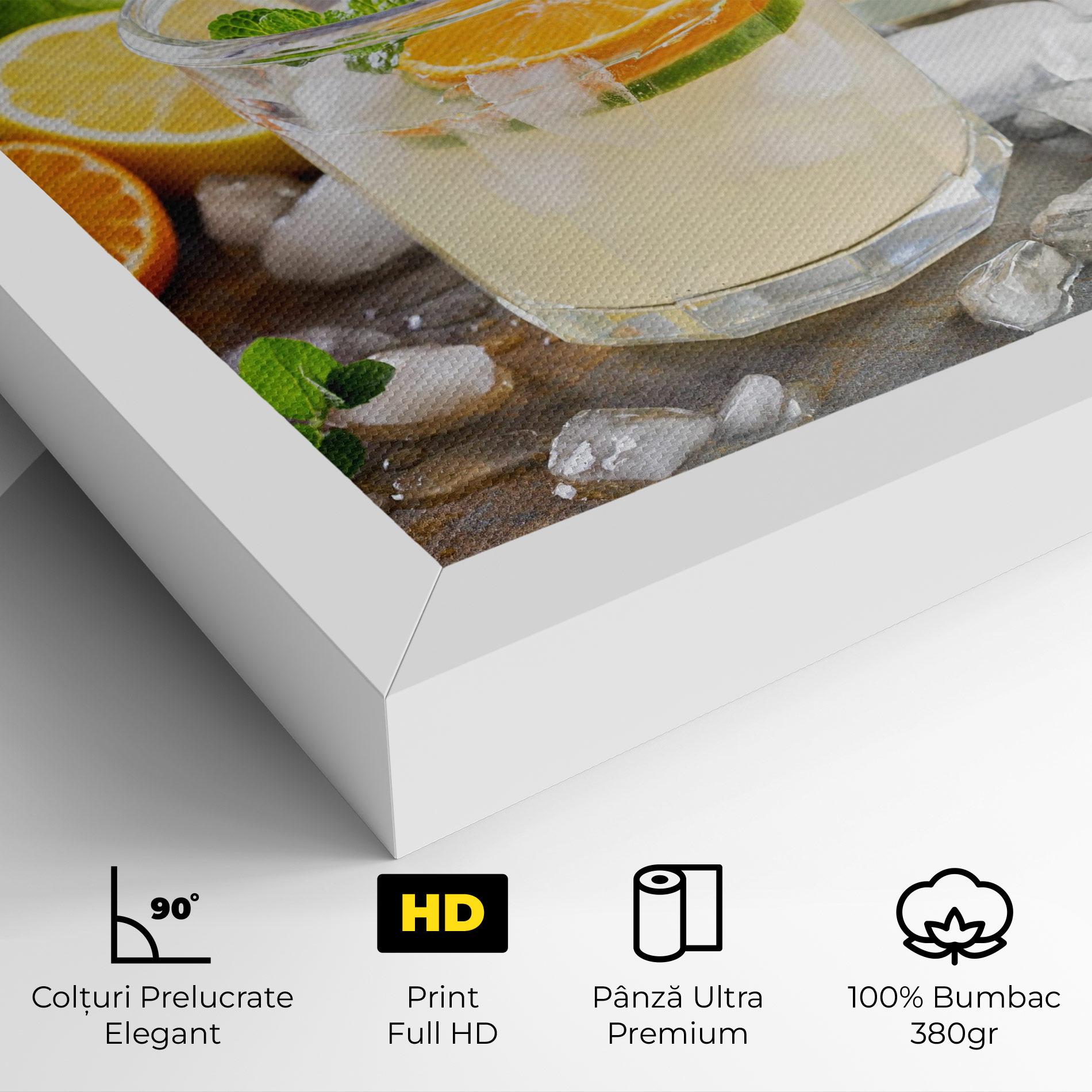 Tablou Canvas Citrus Fruit Lemonade mockup 4