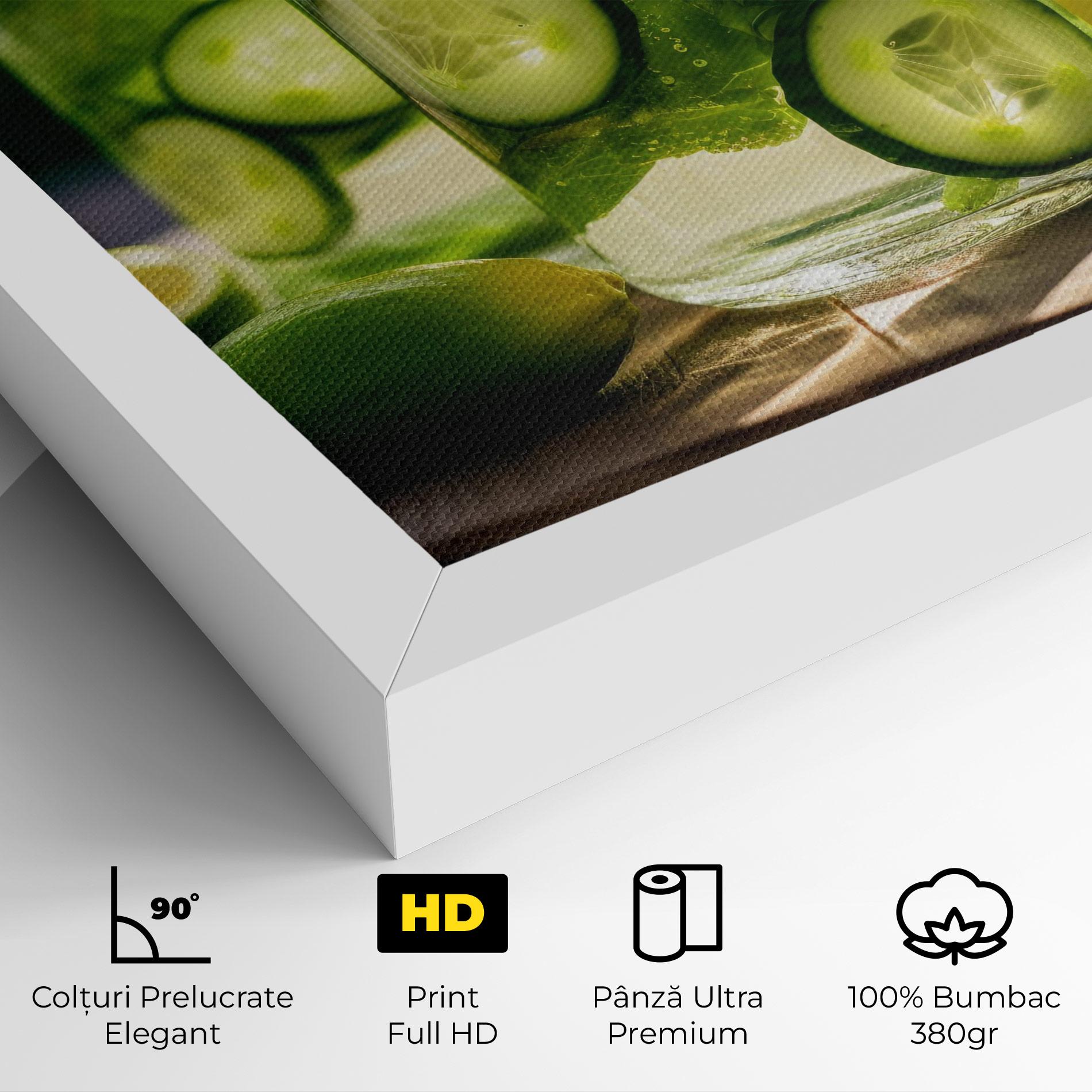 Tablou Canvas Cold Drink Cucumber mockup 4