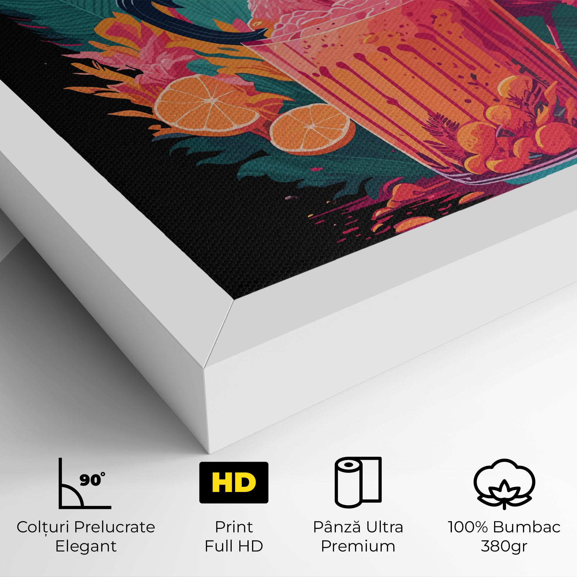 Tablou Canvas Pink Bird Drink mockup 4