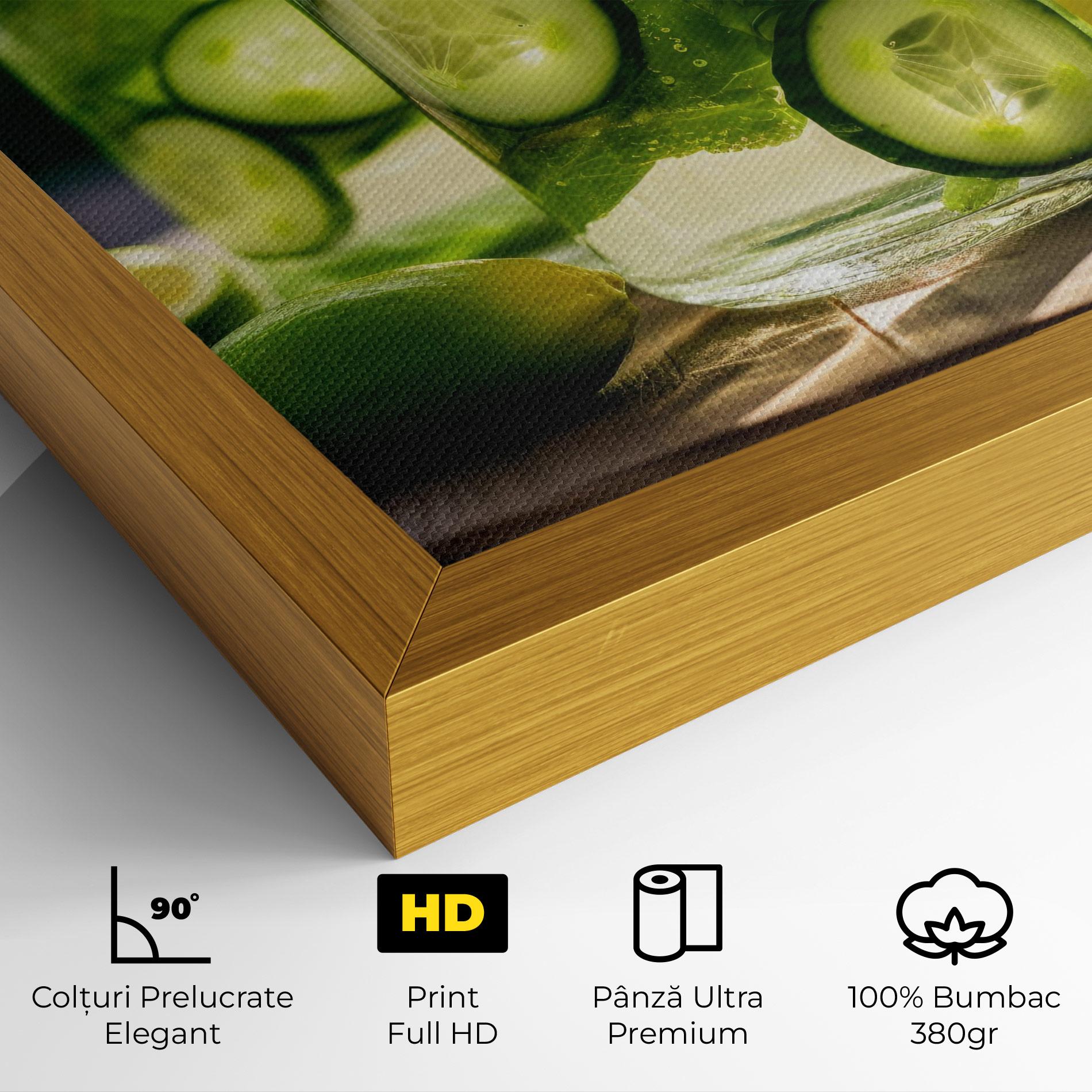 Tablou Canvas Cold Drink Cucumber mockup 4