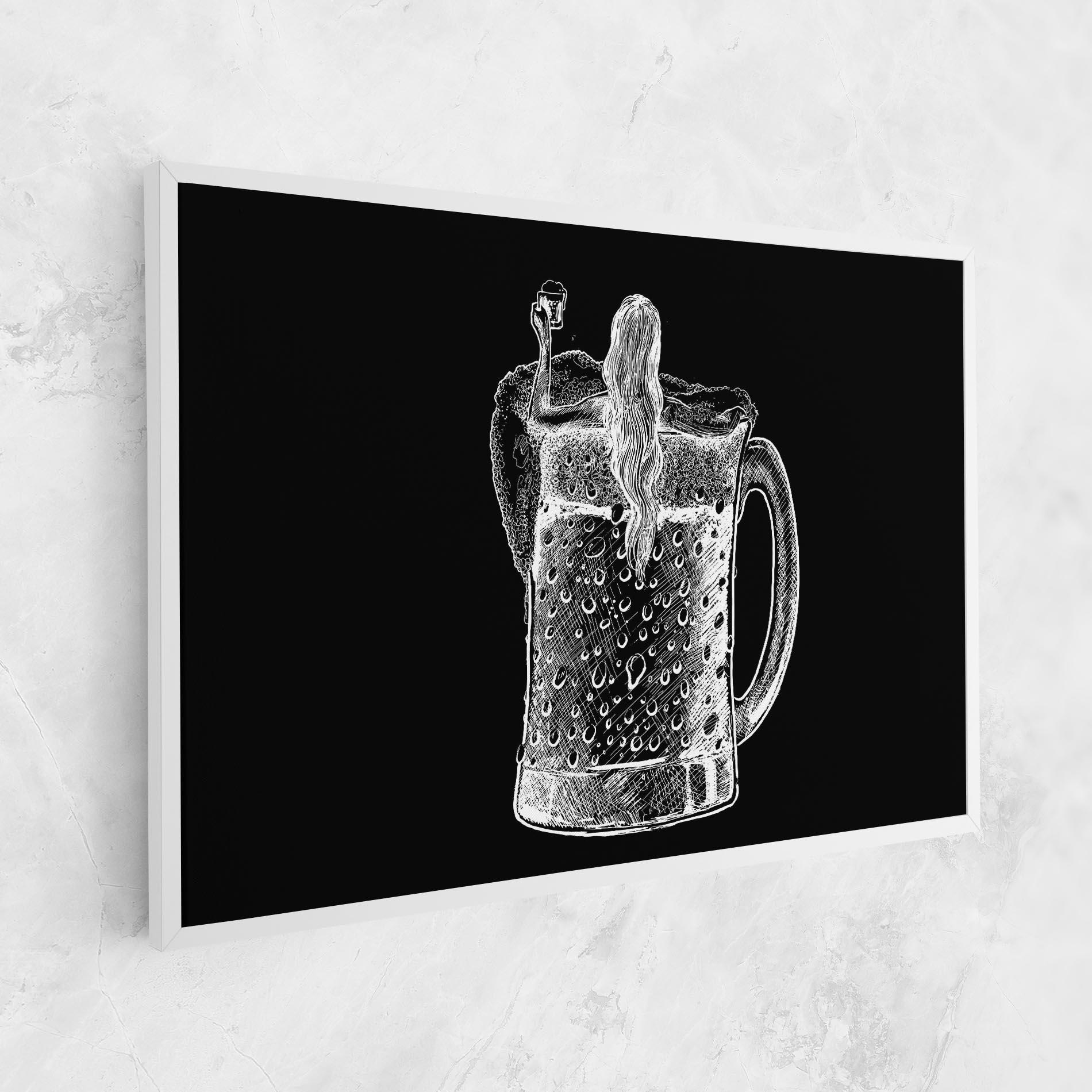 Tablou Canvas Beer Woman mockup 1