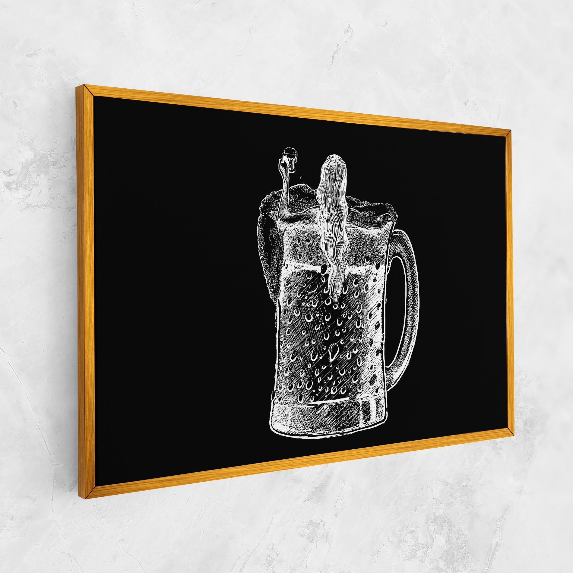 Tablou Canvas Beer Woman mockup 1