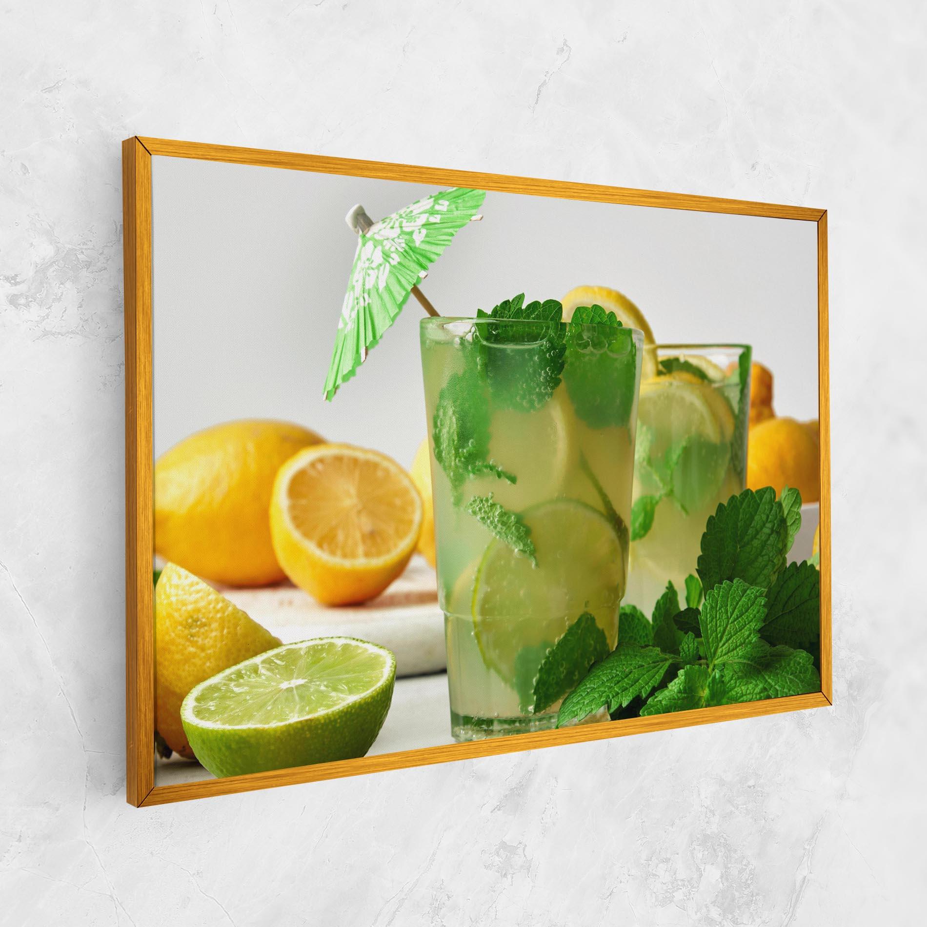 Tablou Canvas Mint Leaves Lemonade mockup 1