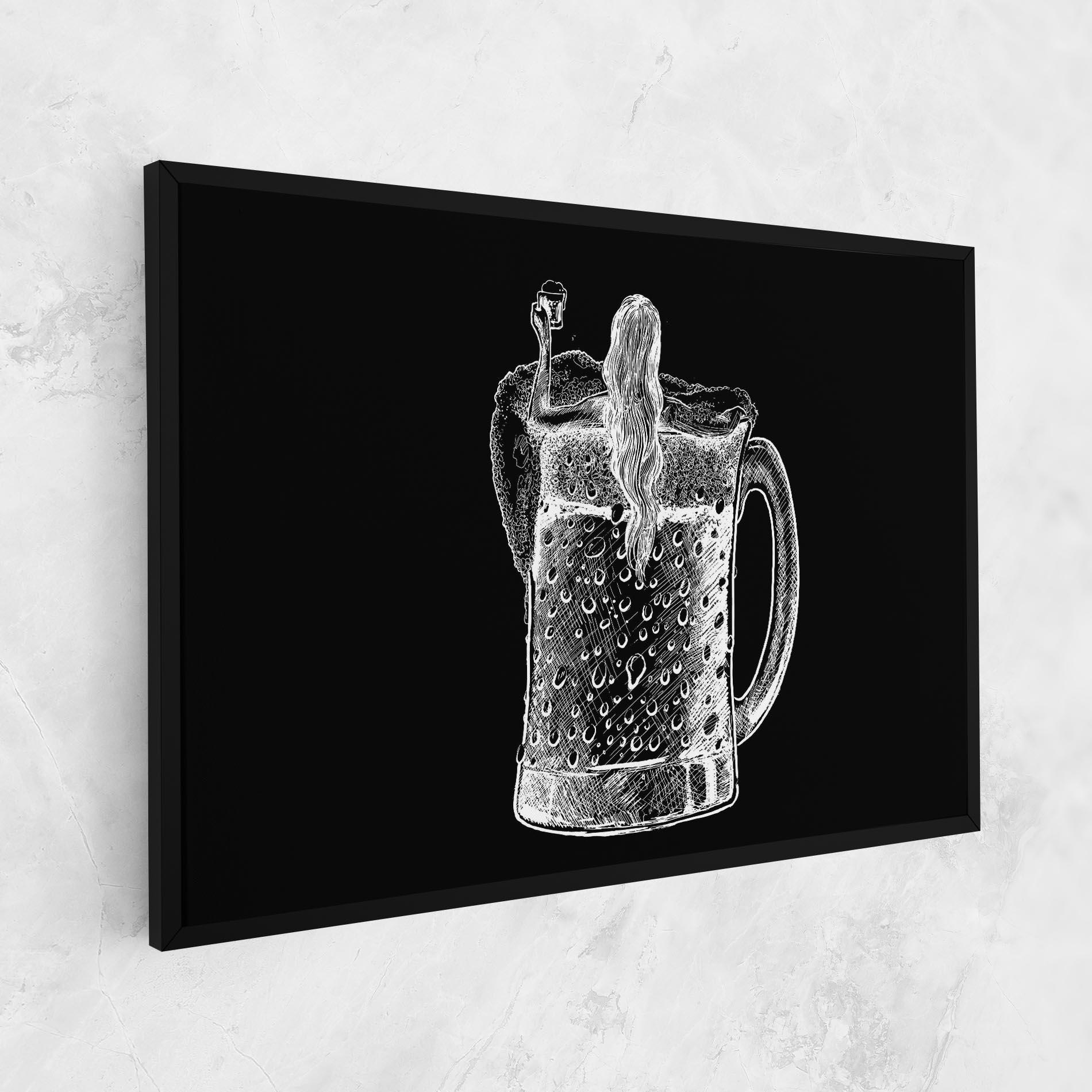 Tablou Canvas Beer Woman mockup 1