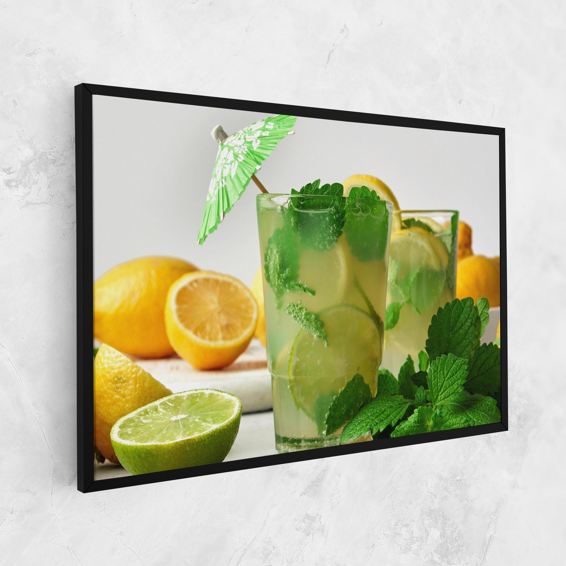 Tablou Canvas Mint Leaves Lemonade mockup 1