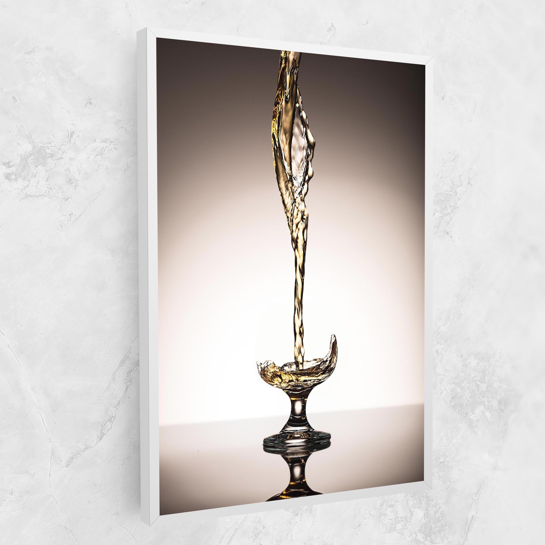 Tablou Canvas White Wine Splash mockup 1