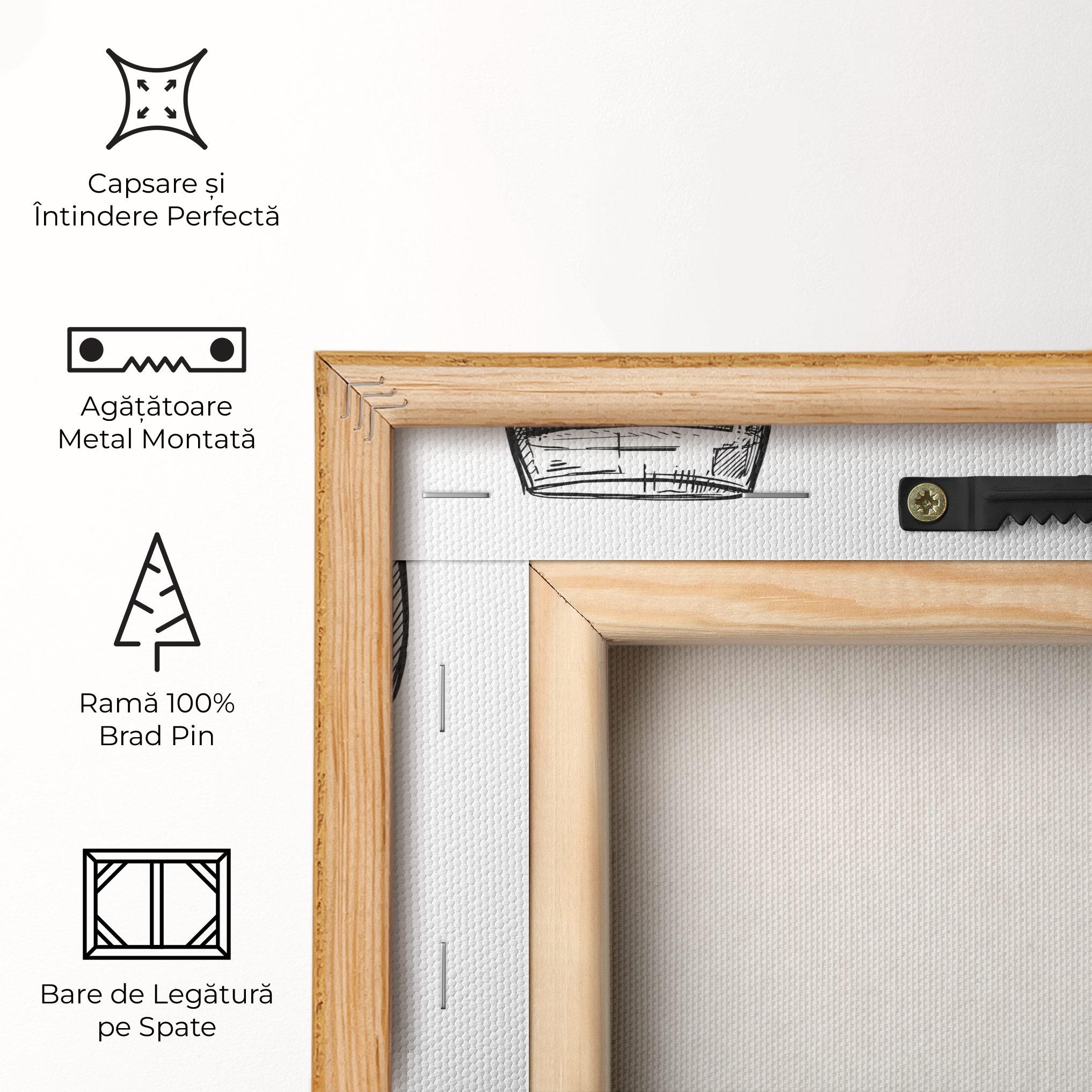 Tablou Canvas Black Line Drinks mockup 5