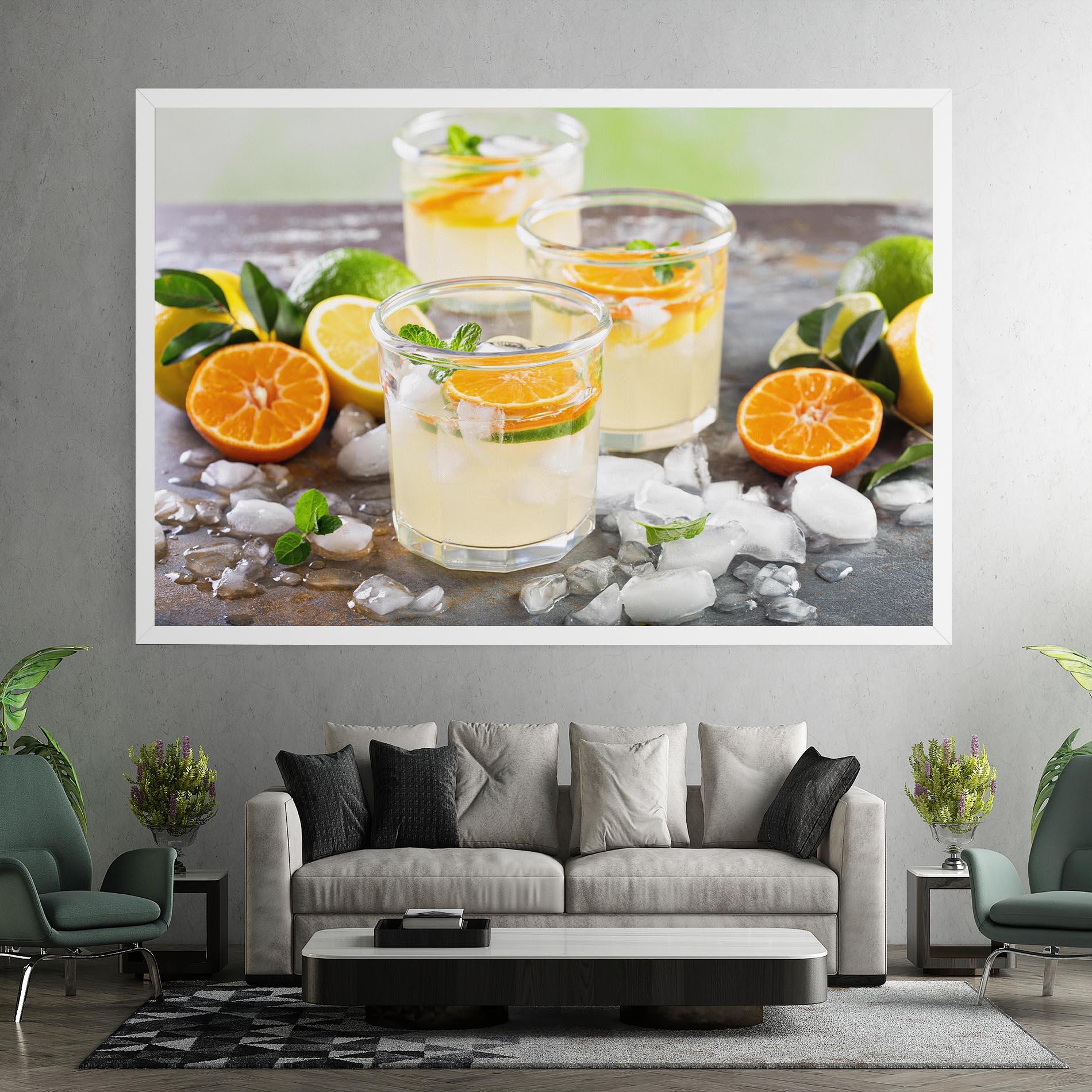 Tablou Canvas Citrus Fruit Lemonade mockup 7