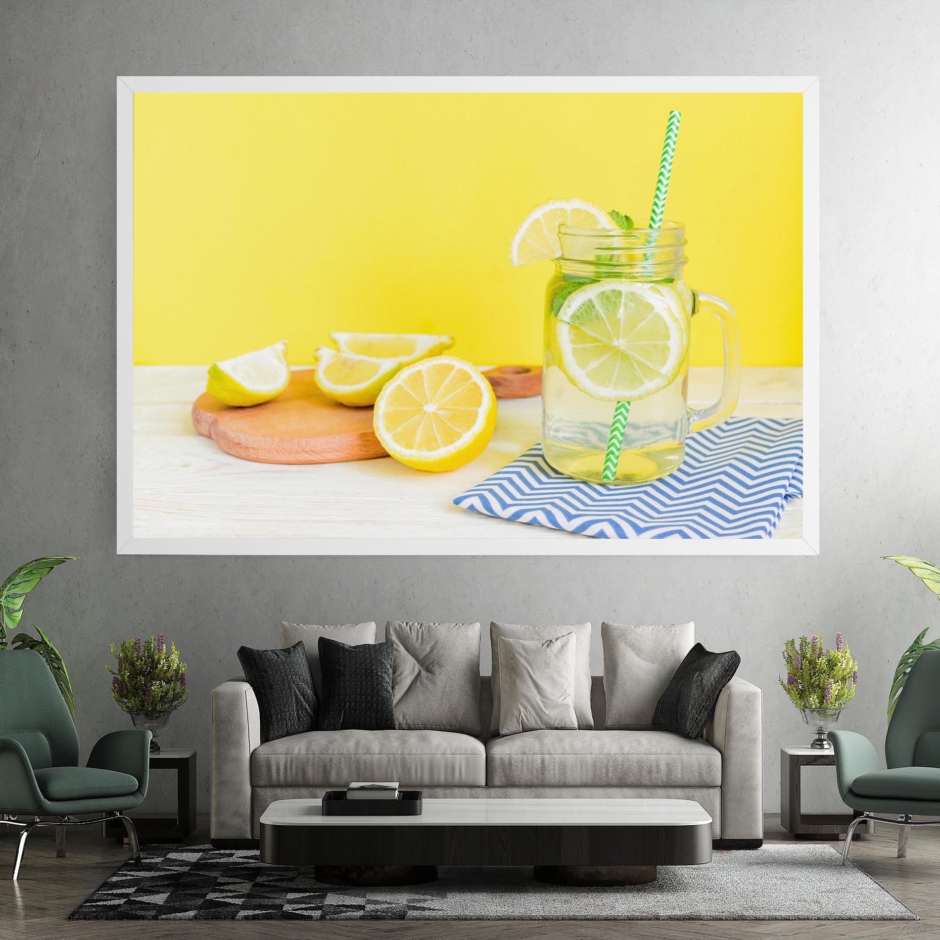 Tablou Canvas Citrus Lemonade Water mockup 7
