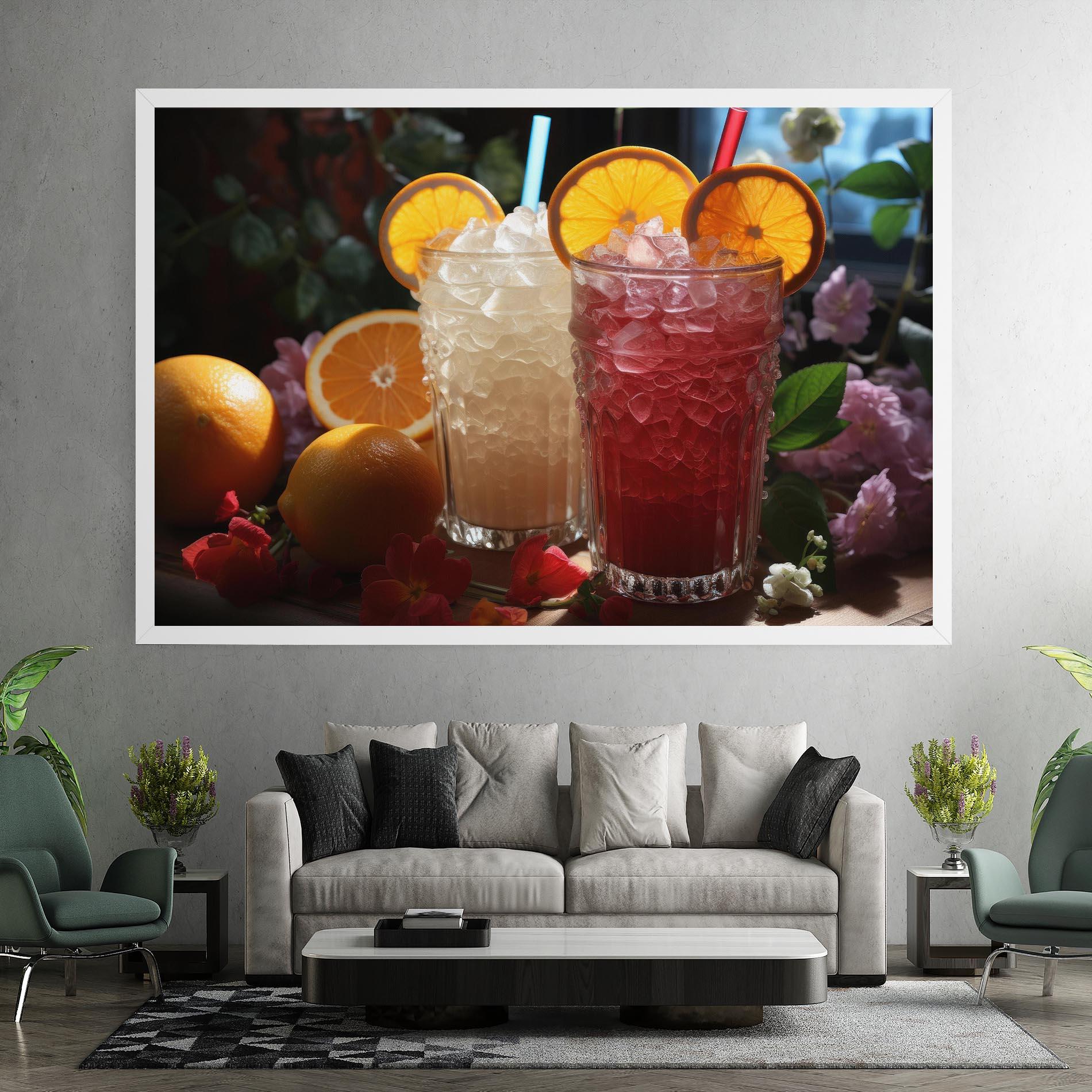 Tablou Canvas Citrus Smoothie Drink mockup 7