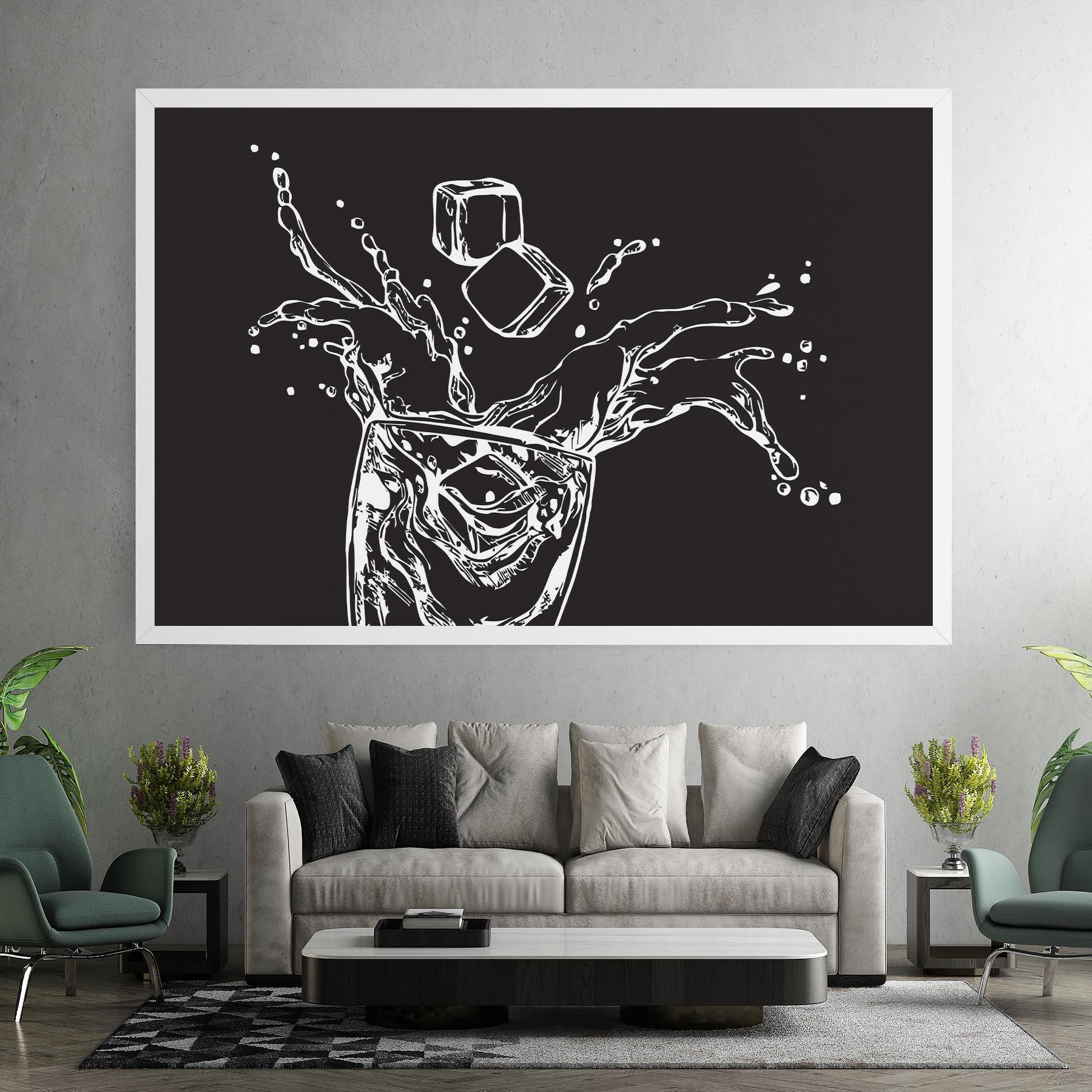 Tablou Canvas Ice Splash Drink mockup 7