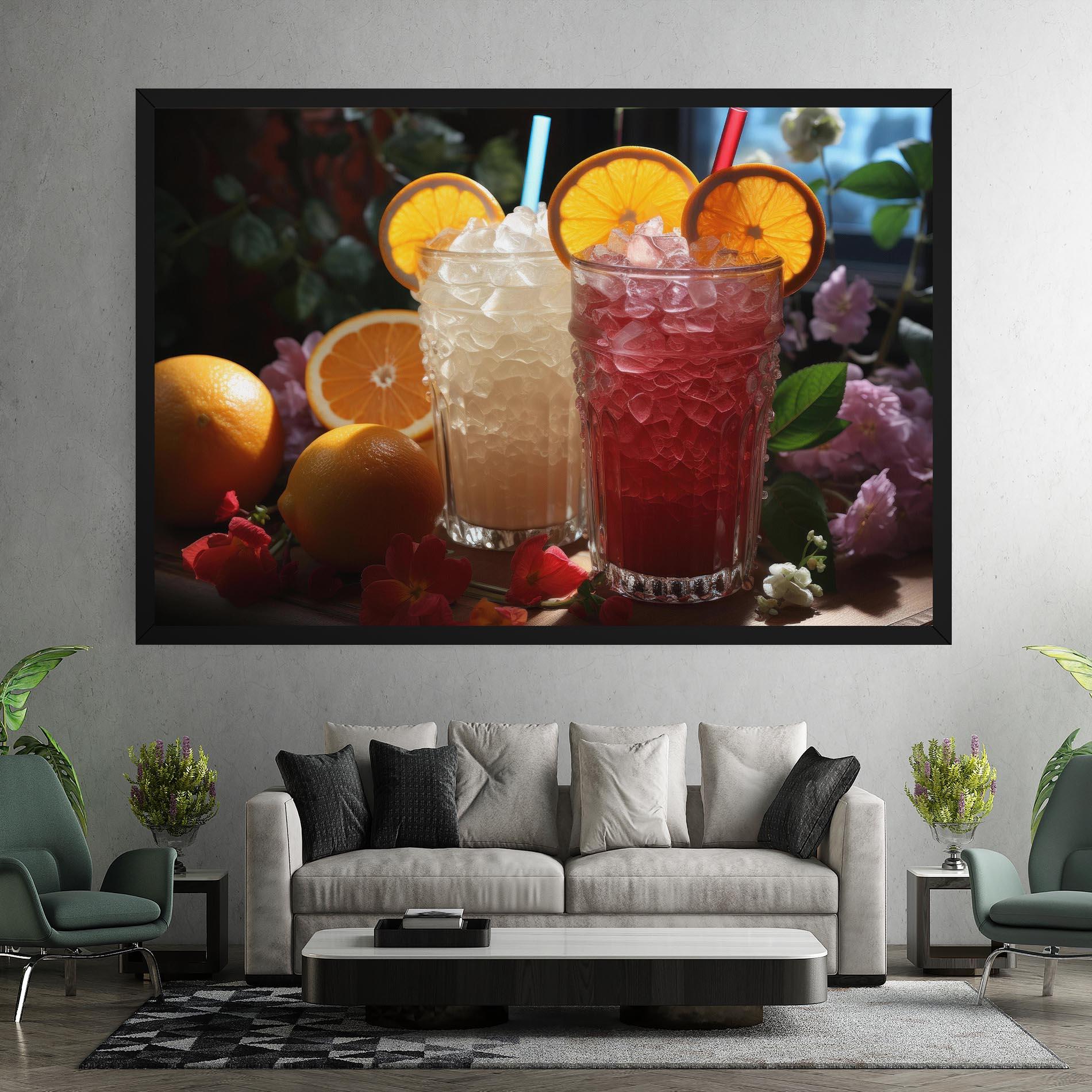 Tablou Canvas Citrus Smoothie Drink mockup 7