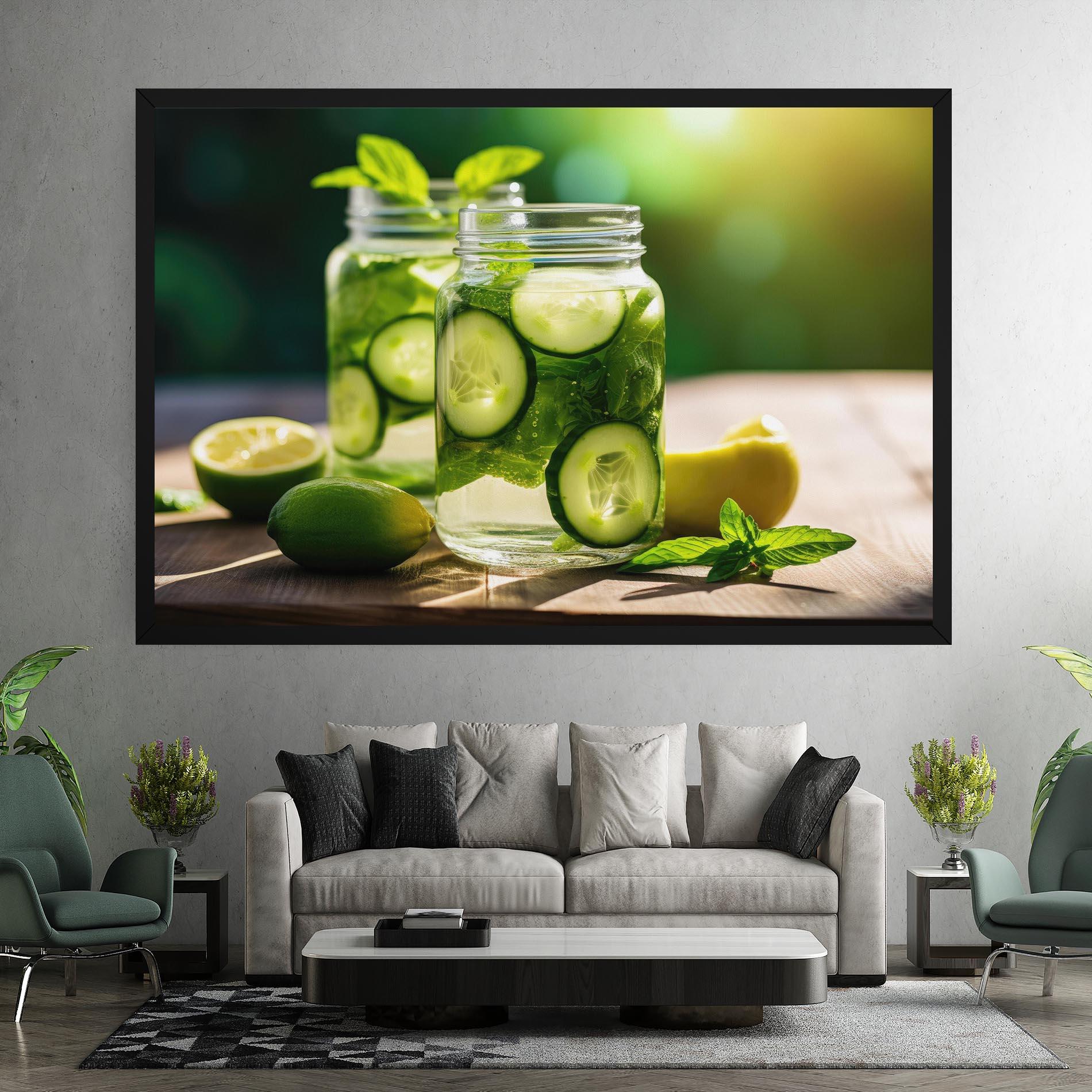 Tablou Canvas Cold Drink Cucumber mockup 7