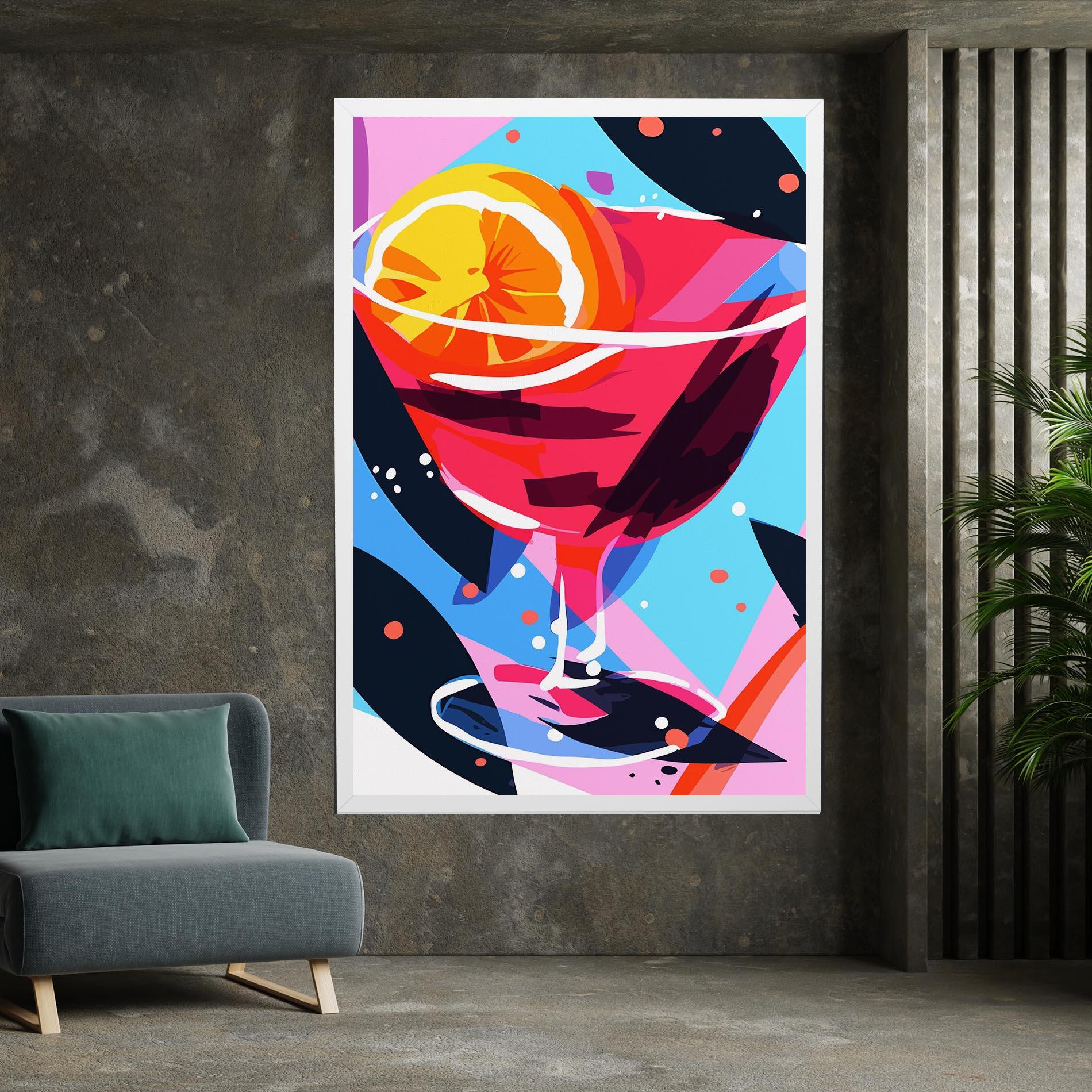 Tablou Canvas Red Cocktail Art mockup 7