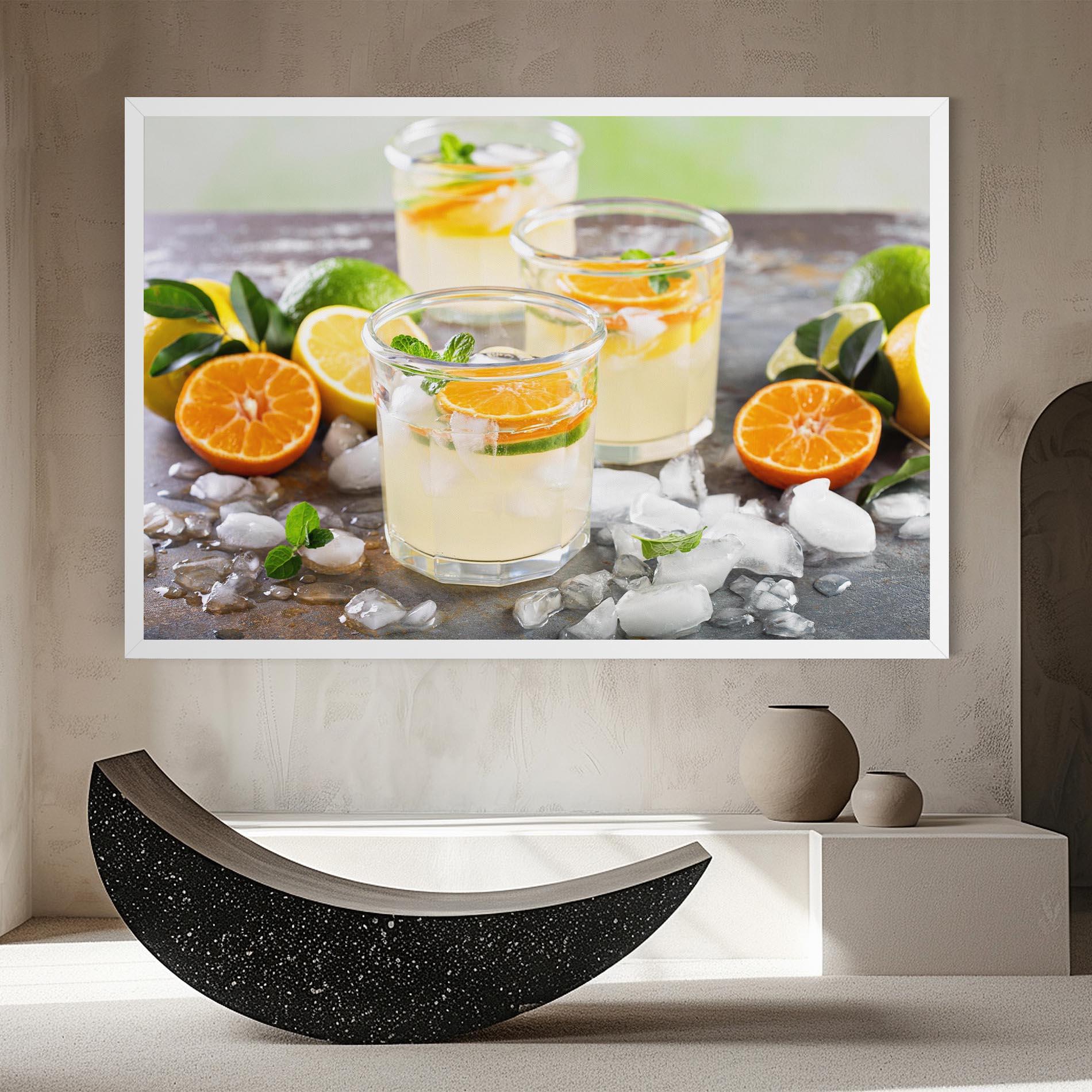 Tablou Canvas Citrus Fruit Lemonade mockup 8