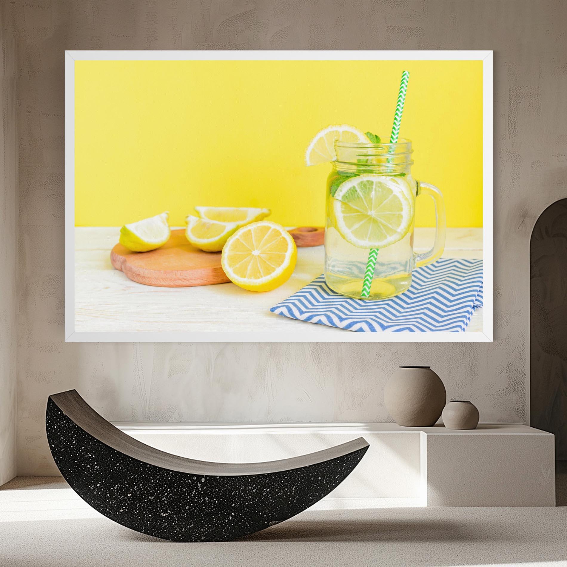 Tablou Canvas Citrus Lemonade Water mockup 8
