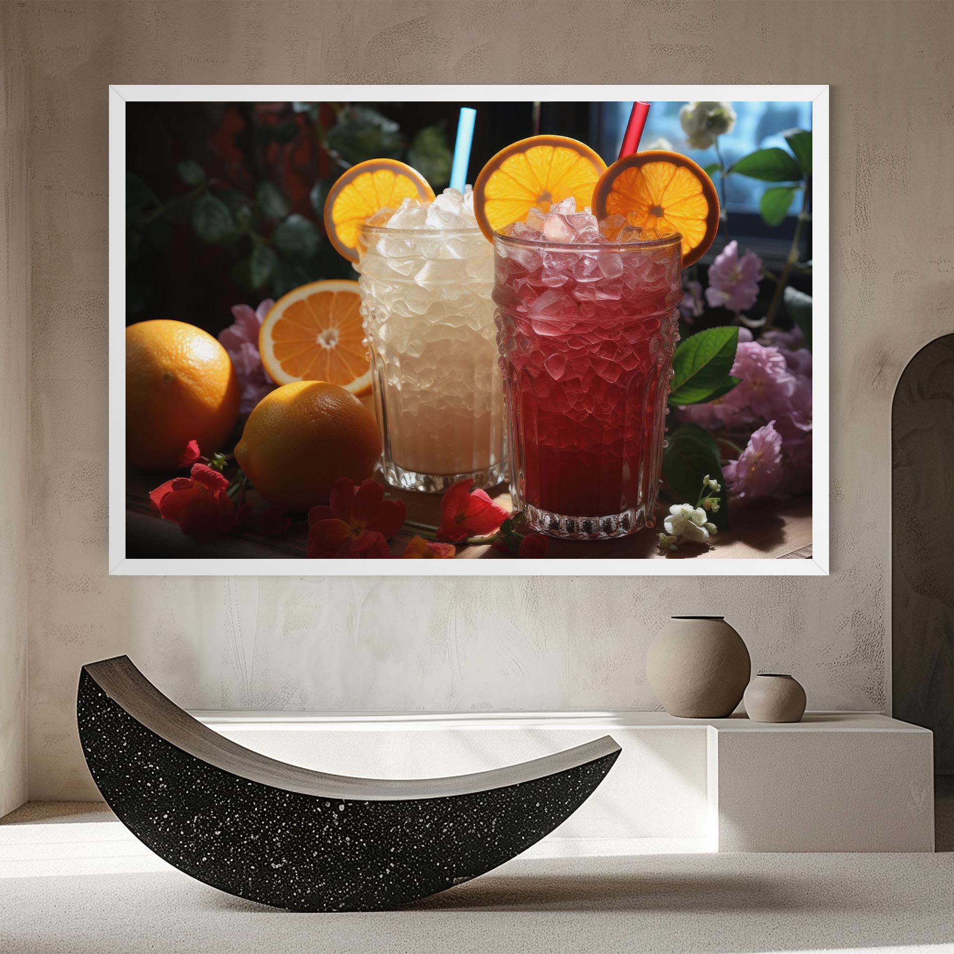 Tablou Canvas Citrus Smoothie Drink mockup 8