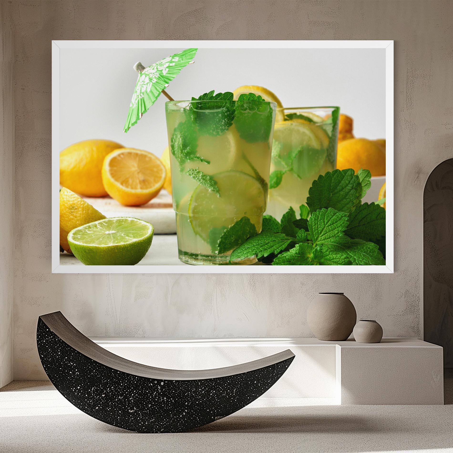 Tablou Canvas Mint Leaves Lemonade mockup 8